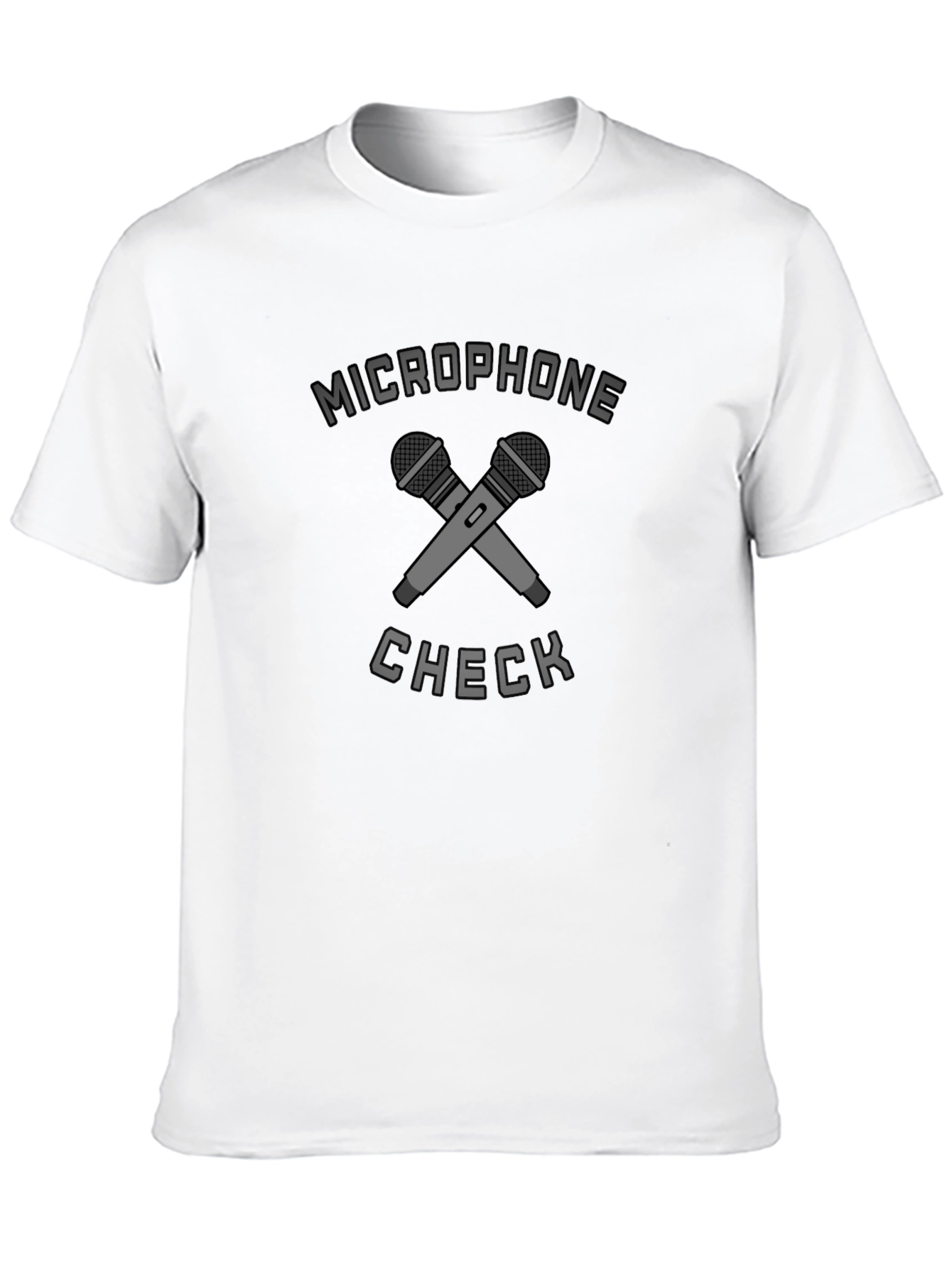 Microphone Check Graphic Tee - Musician T-Shirt