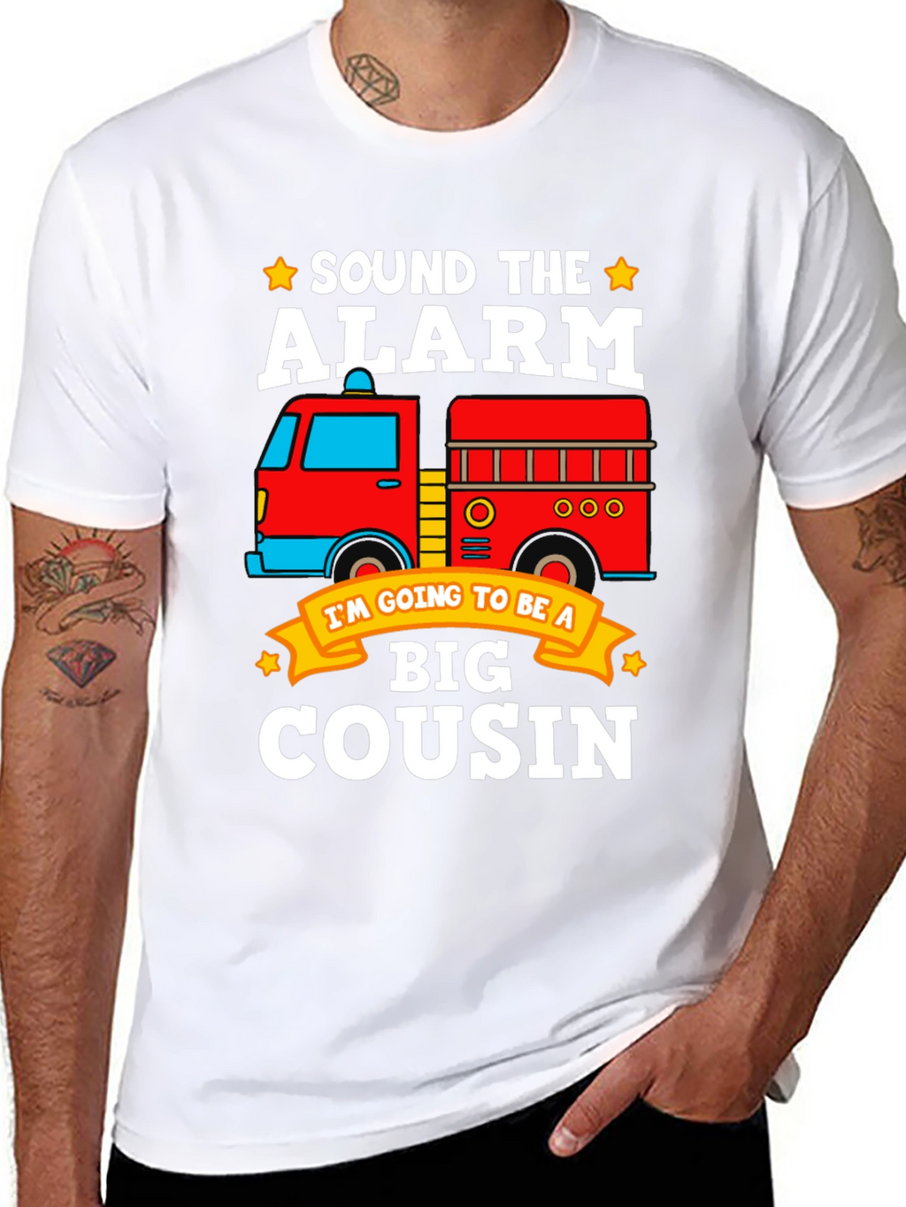 Sound the Alarm! Big Cousin Firetruck T-Shirt