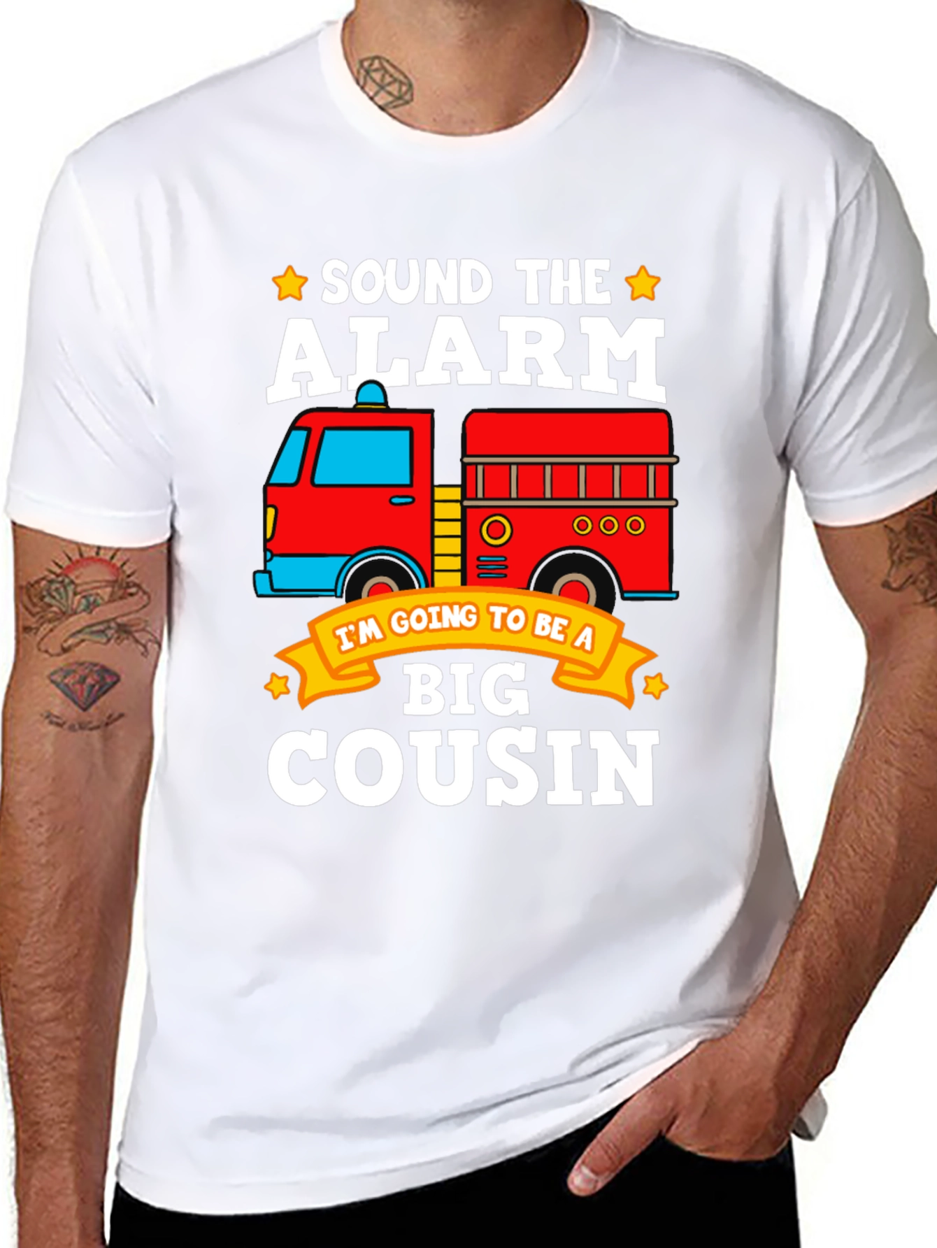Sound the Alarm! Big Cousin Firetruck T-Shirt