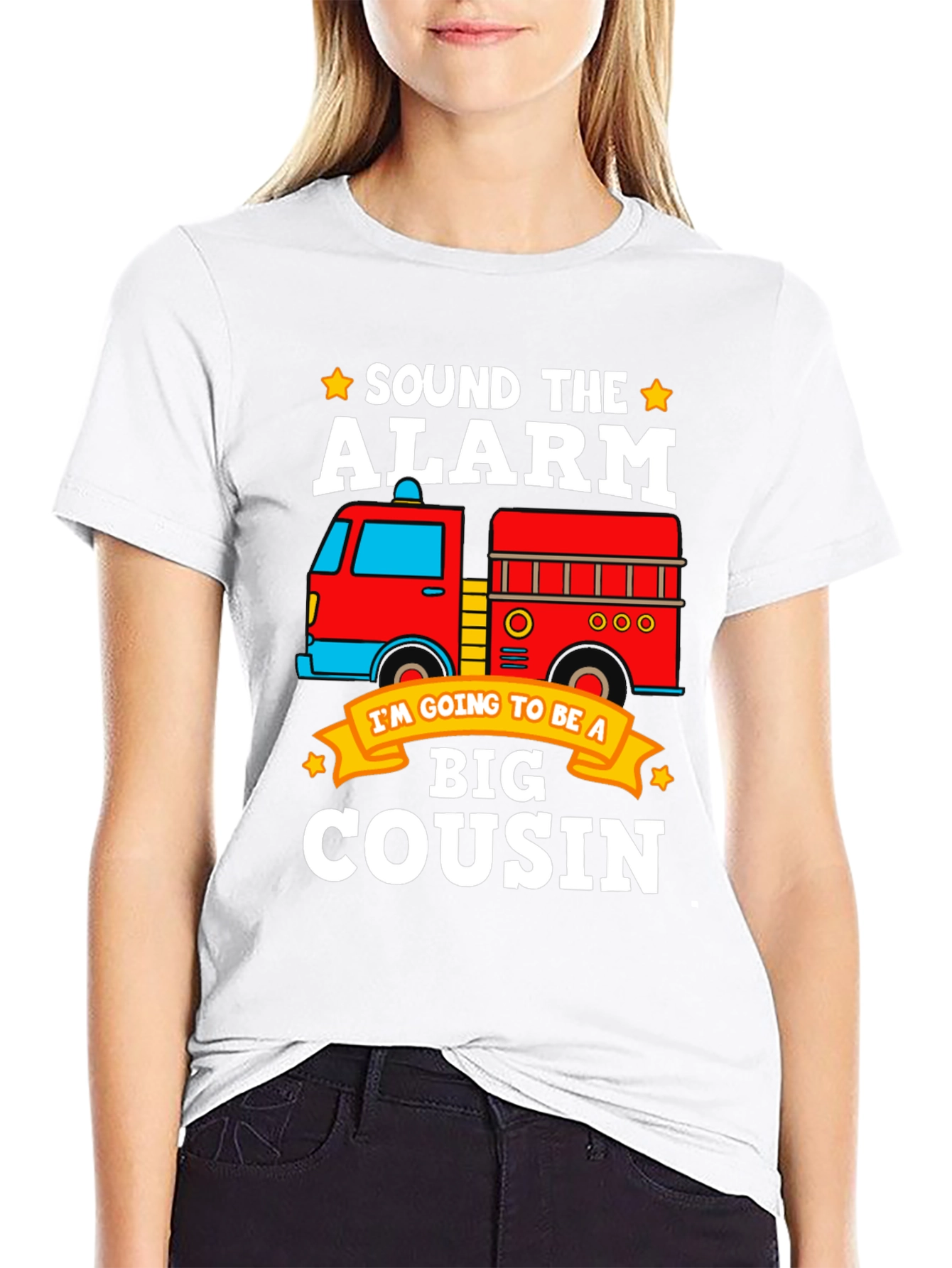 Sound the Alarm! Big Cousin Firetruck T-Shirt