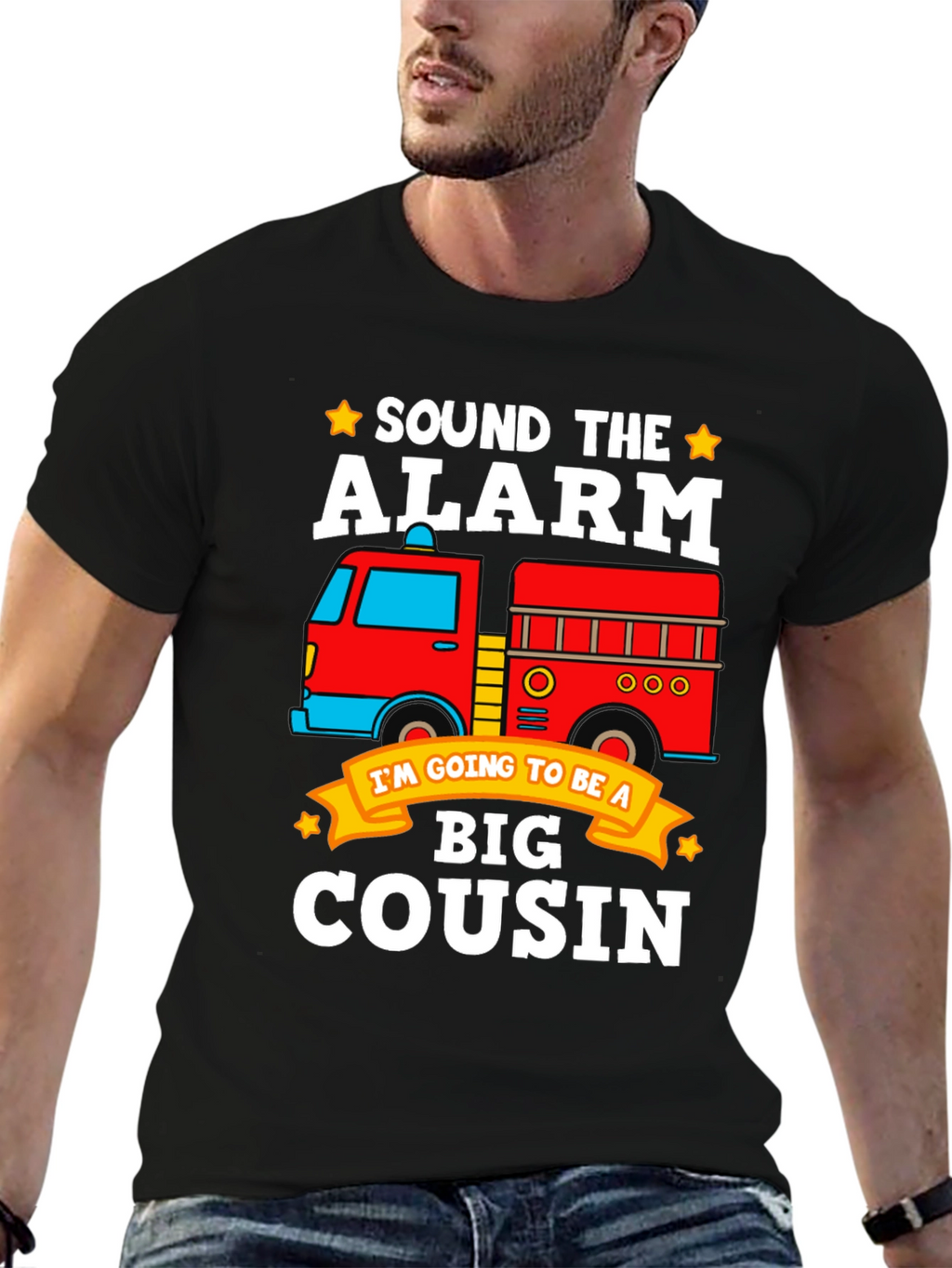 Sound the Alarm! Big Cousin Firetruck T-Shirt