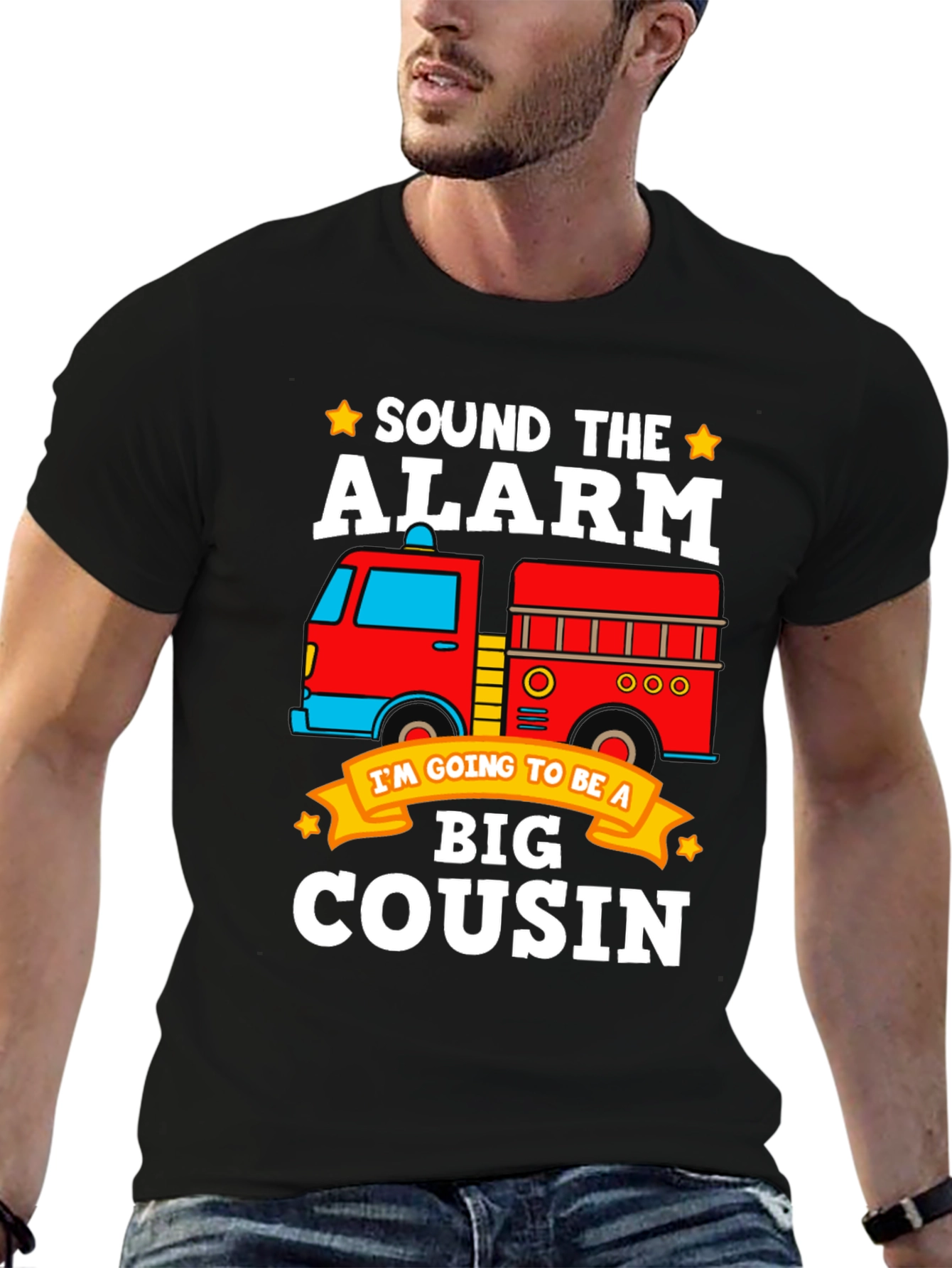 Sound the Alarm! Big Cousin Firetruck T-Shirt