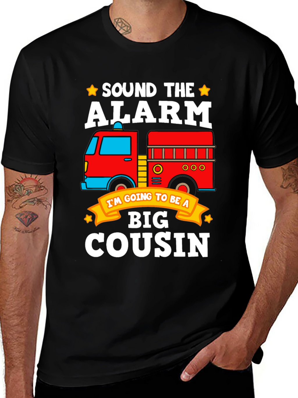 Sound the Alarm! Big Cousin Firetruck T-Shirt