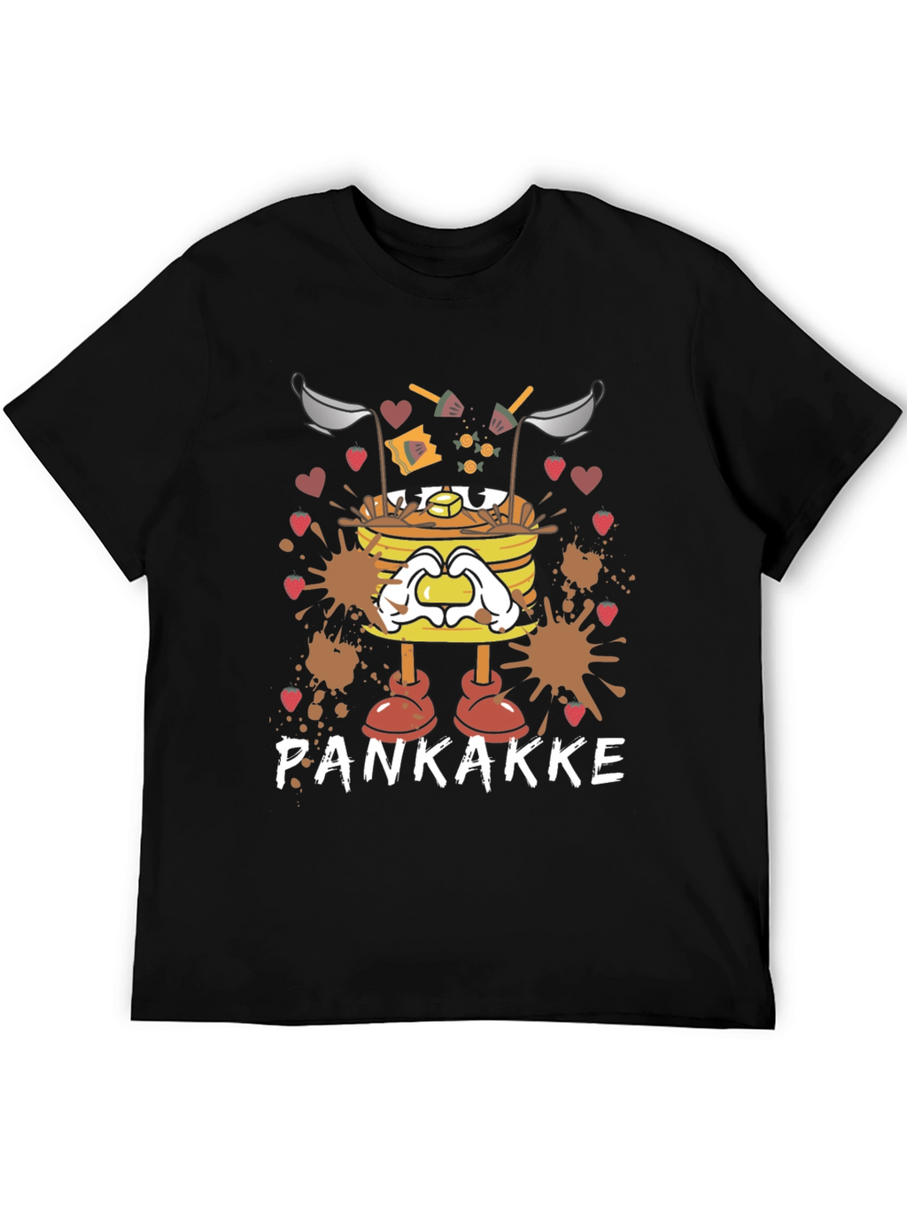 Pankakke Cartoon Graphic T-Shirt
