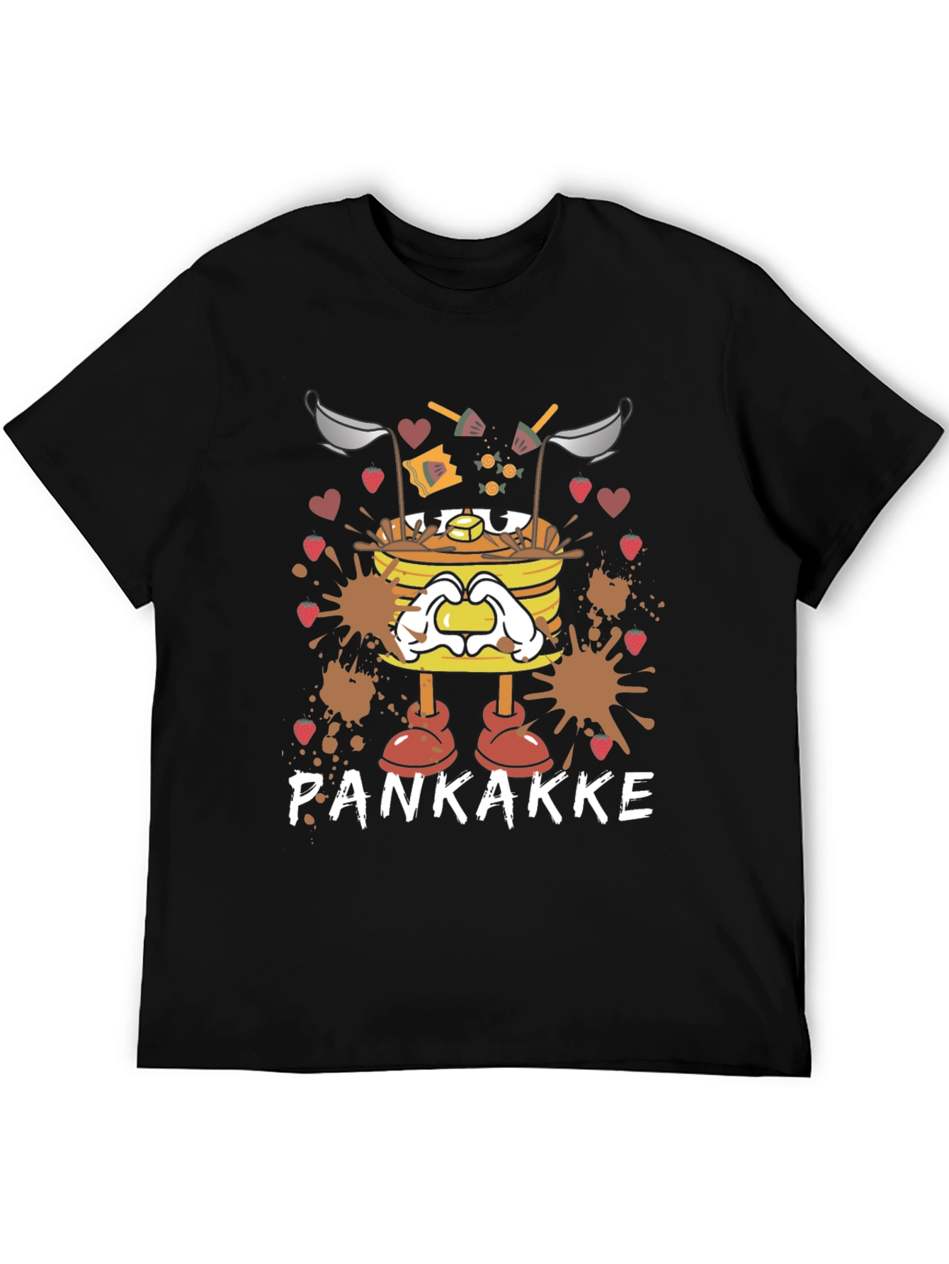 Pankakke Cartoon Graphic T-Shirt
