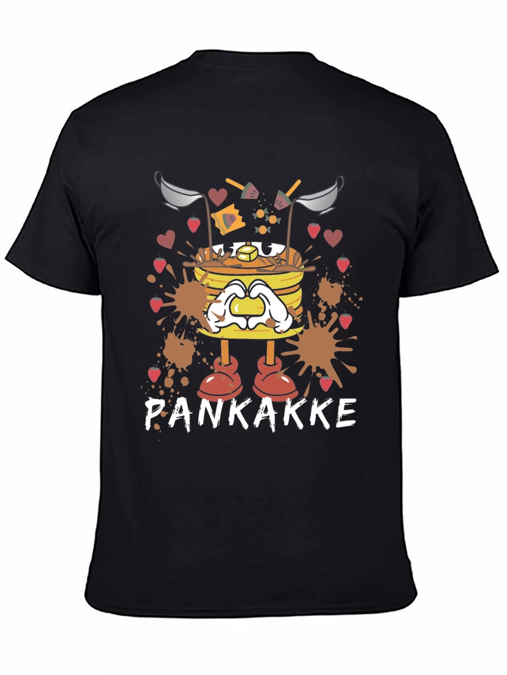 Pankakke Cartoon Graphic T-Shirt