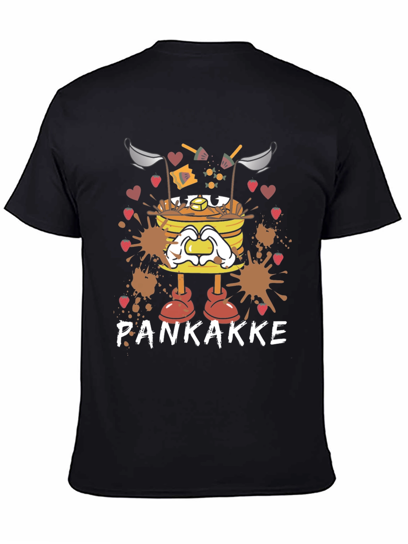 Pankakke Cartoon Graphic T-Shirt