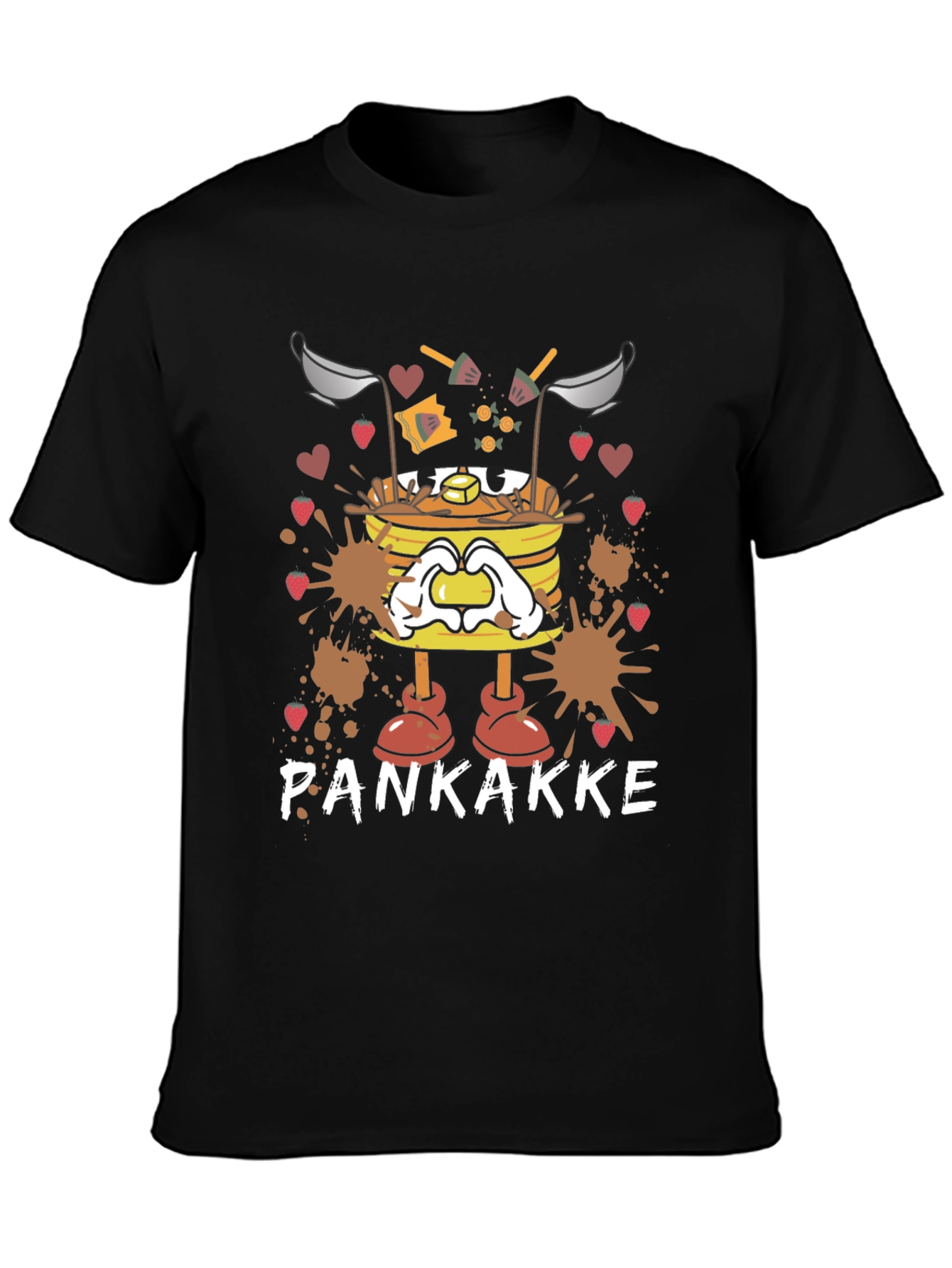 Pankakke Cartoon Graphic T-Shirt