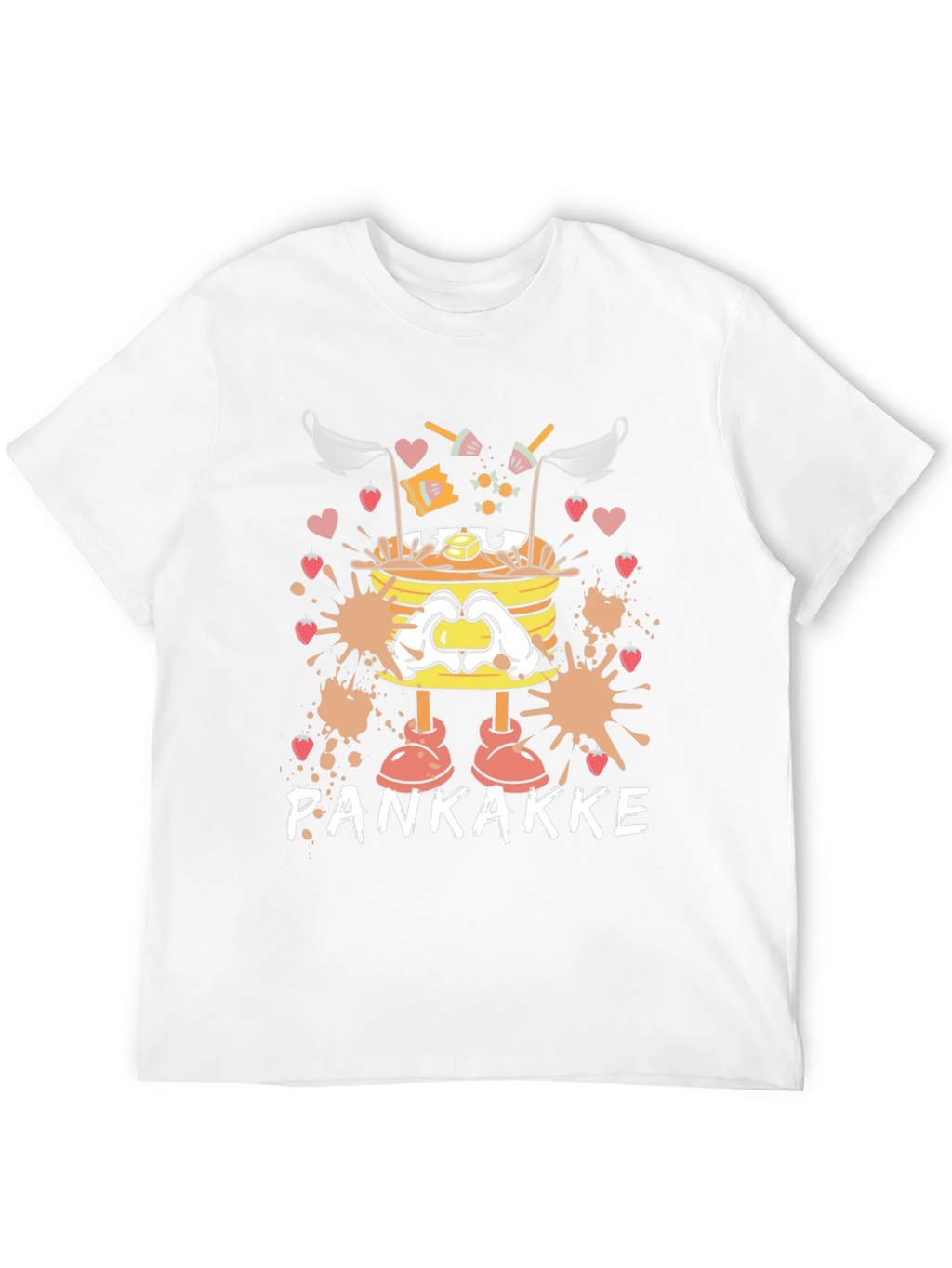 Pankakke Cartoon Graphic T-Shirt