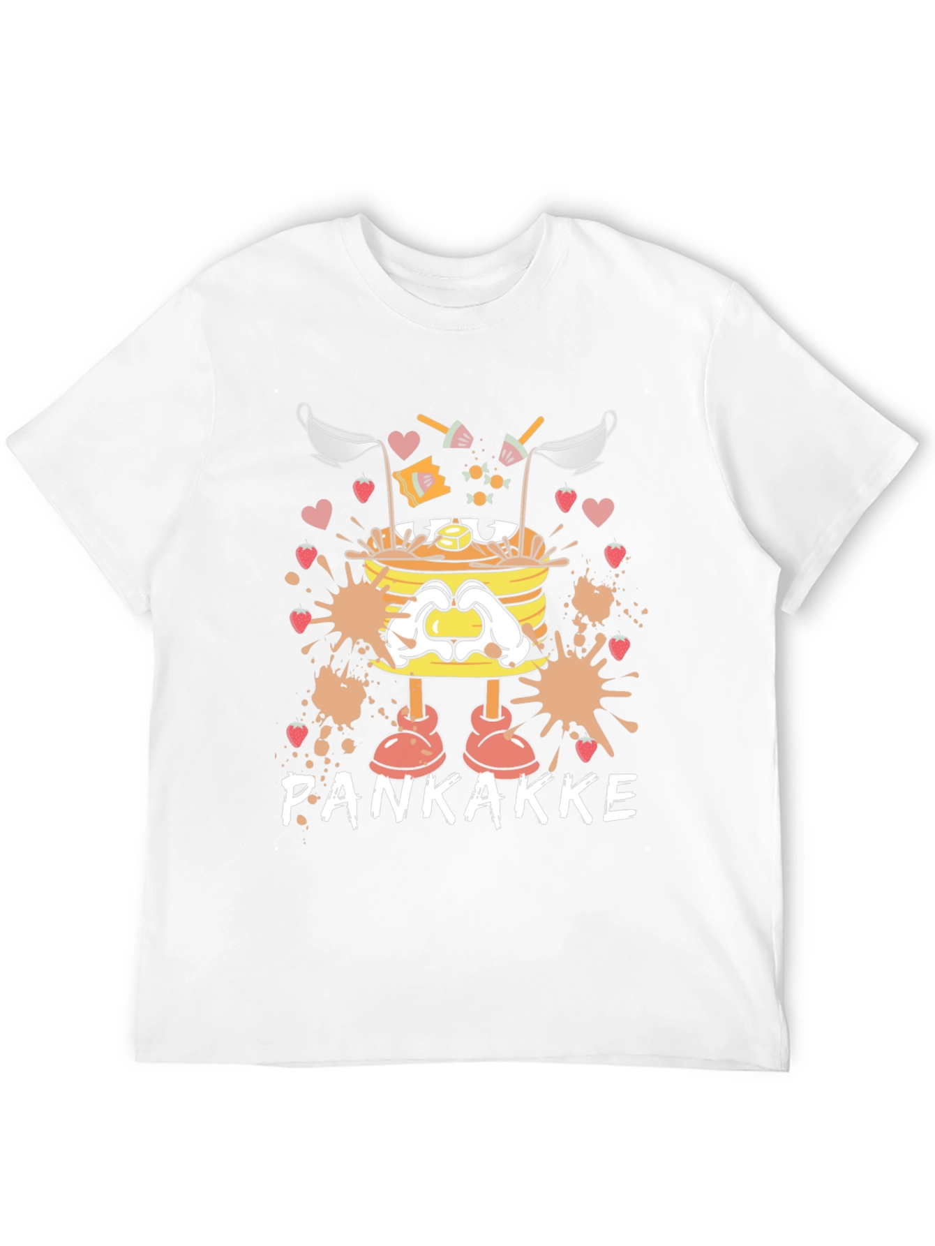 Pankakke Cartoon Graphic T-Shirt