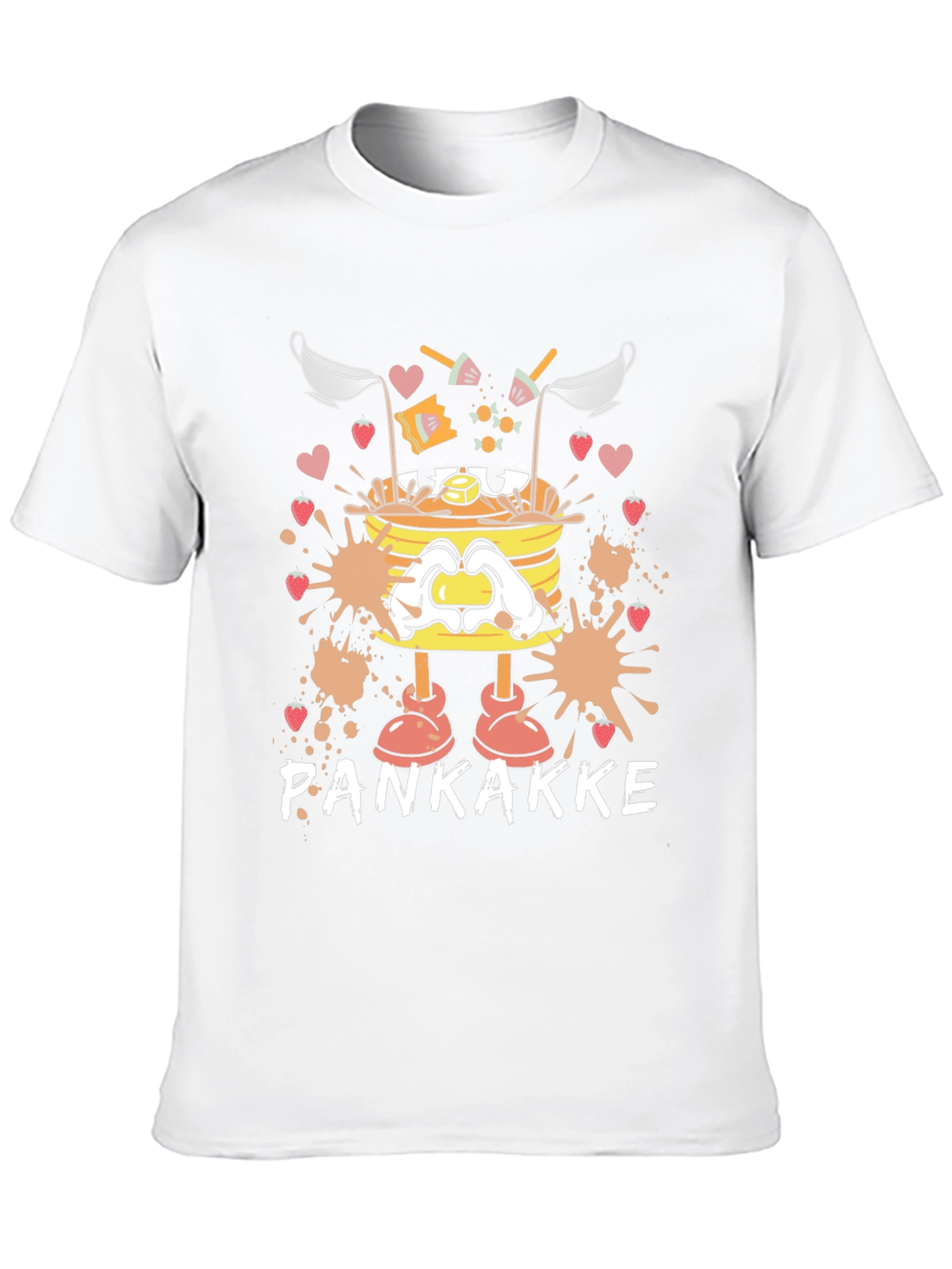 Pankakke Cartoon Graphic T-Shirt