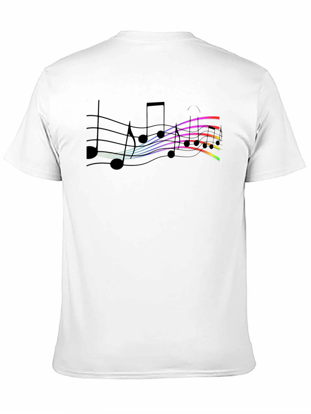 Rainbow Music Notes Graphic Tee