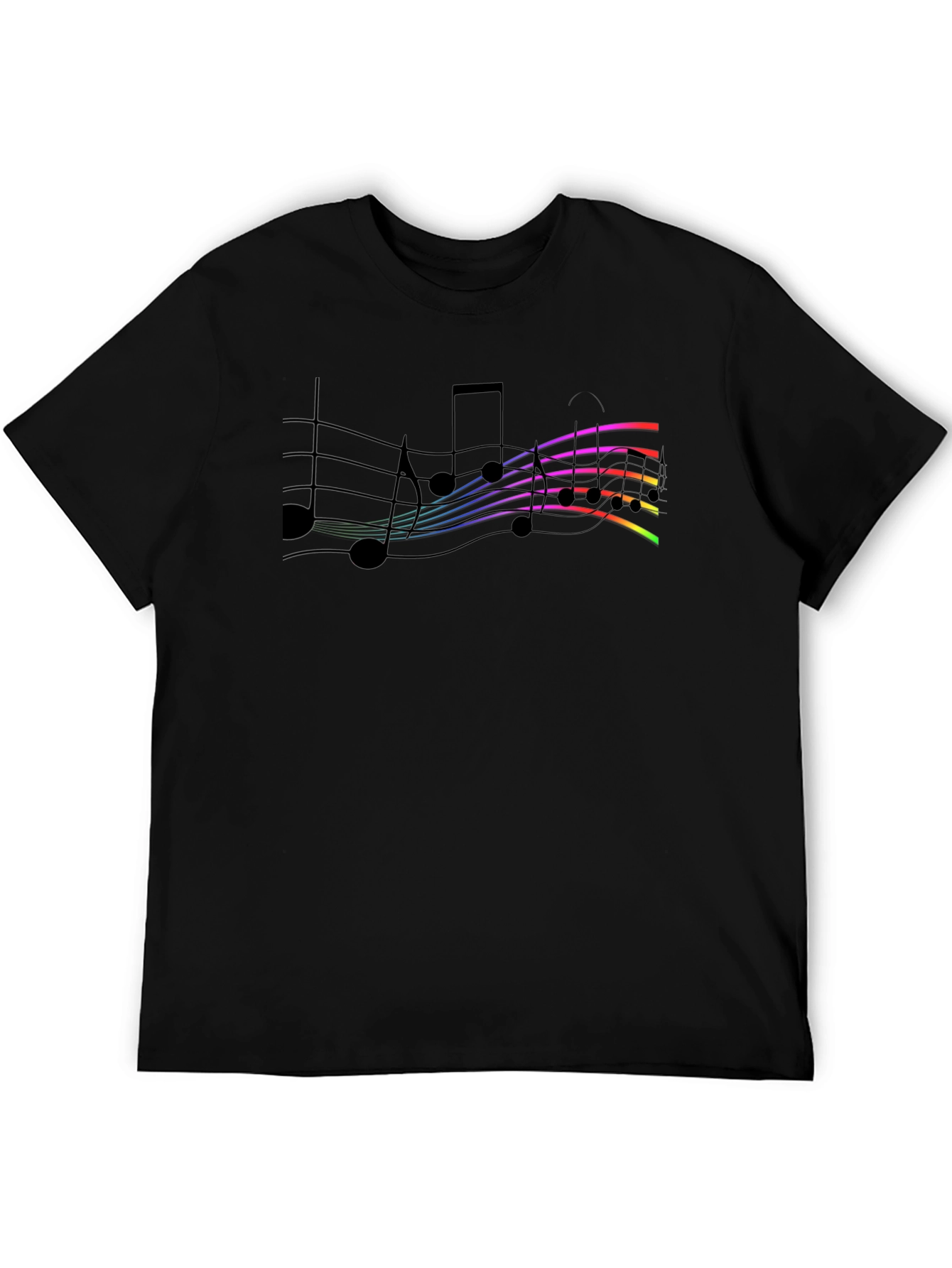 Rainbow Music Notes Graphic Tee