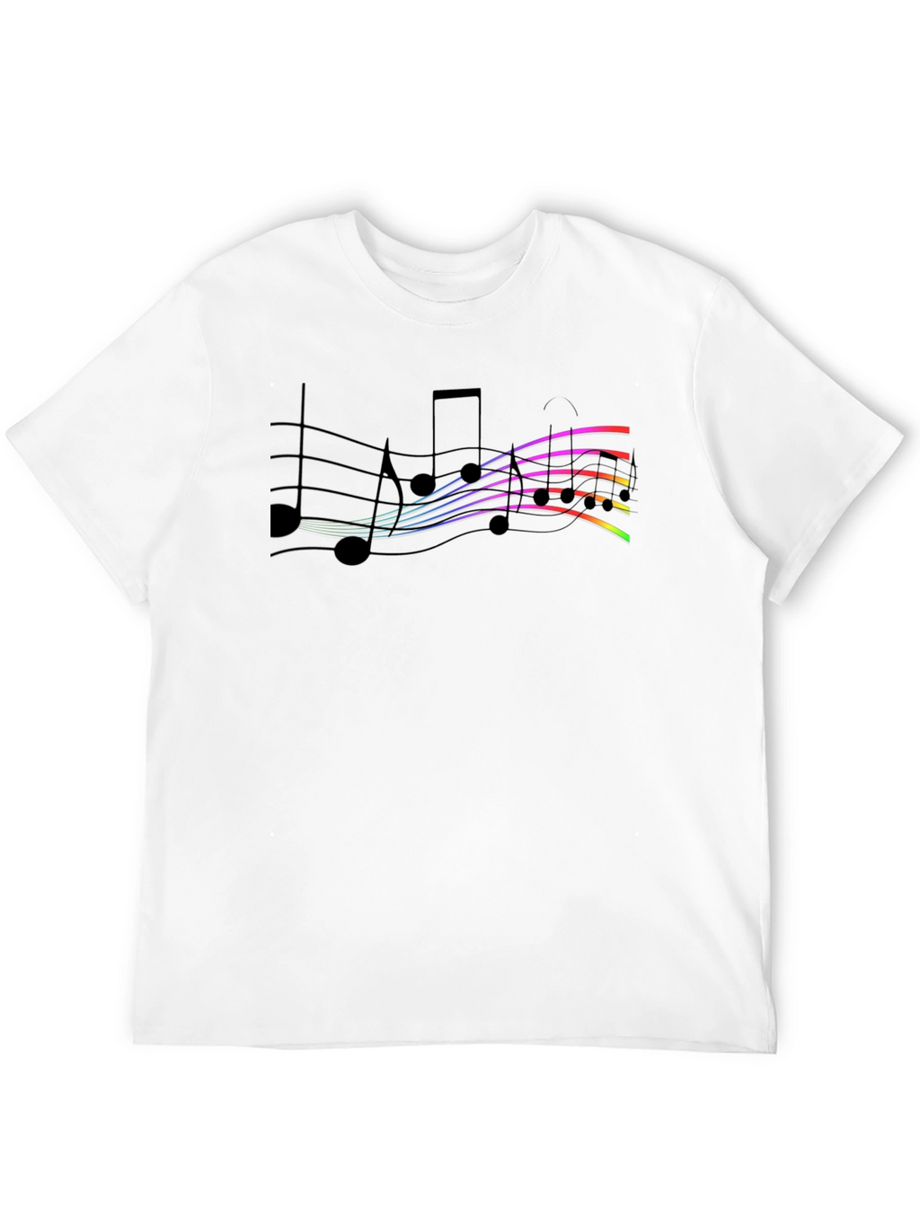 Rainbow Music Notes Graphic Tee