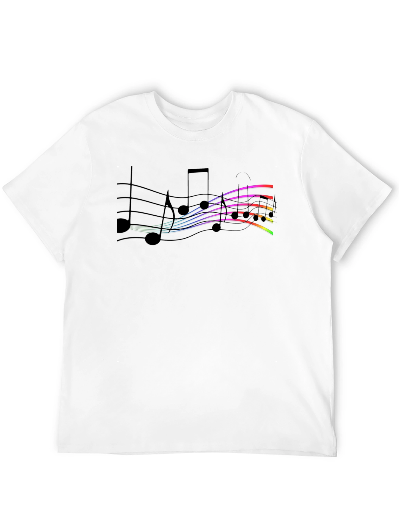 Rainbow Music Notes Graphic Tee