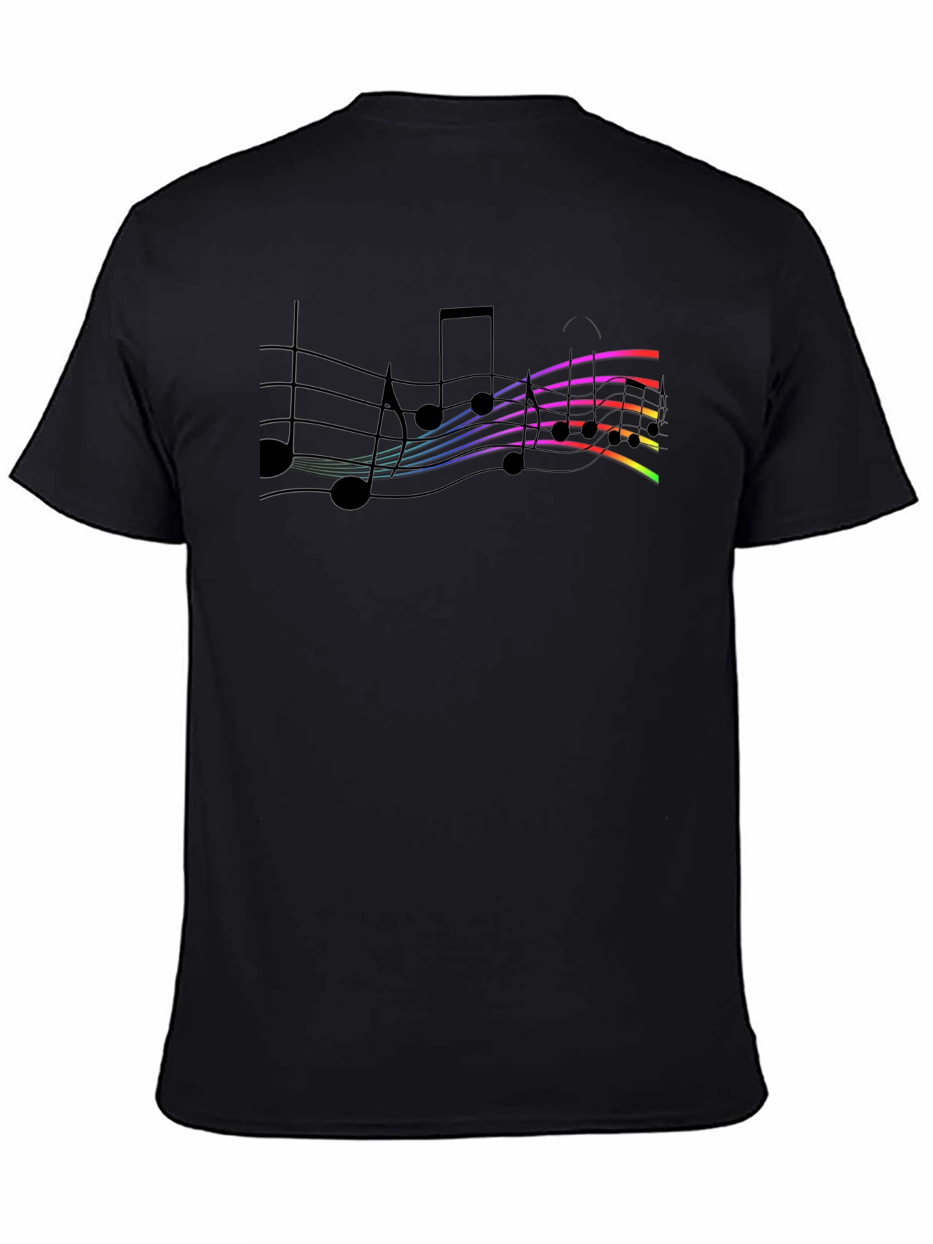 Rainbow Music Notes Graphic Tee