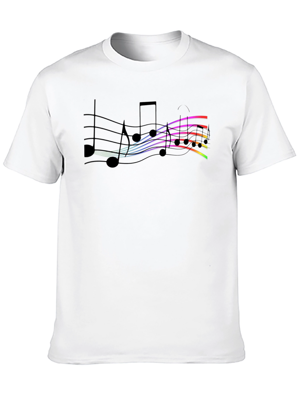 Rainbow Music Notes Graphic Tee