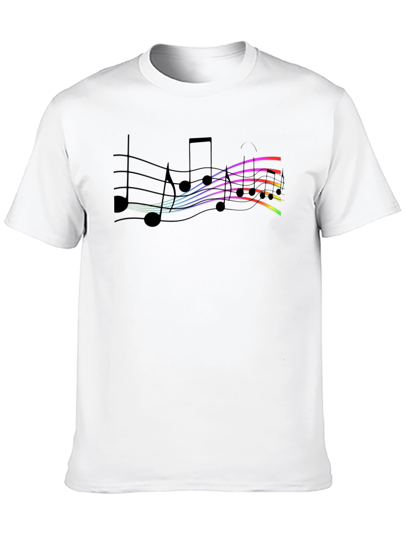 Rainbow Music Notes Graphic Tee