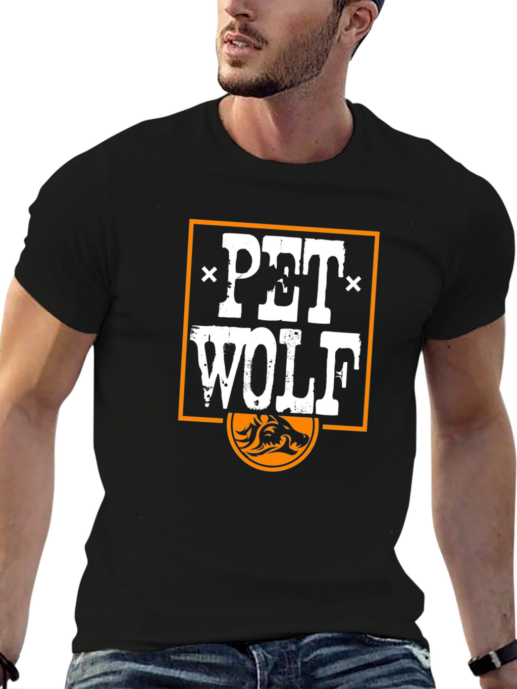 Pet Wolf Graphic Tee - Cool Animal Lover T-Shirt