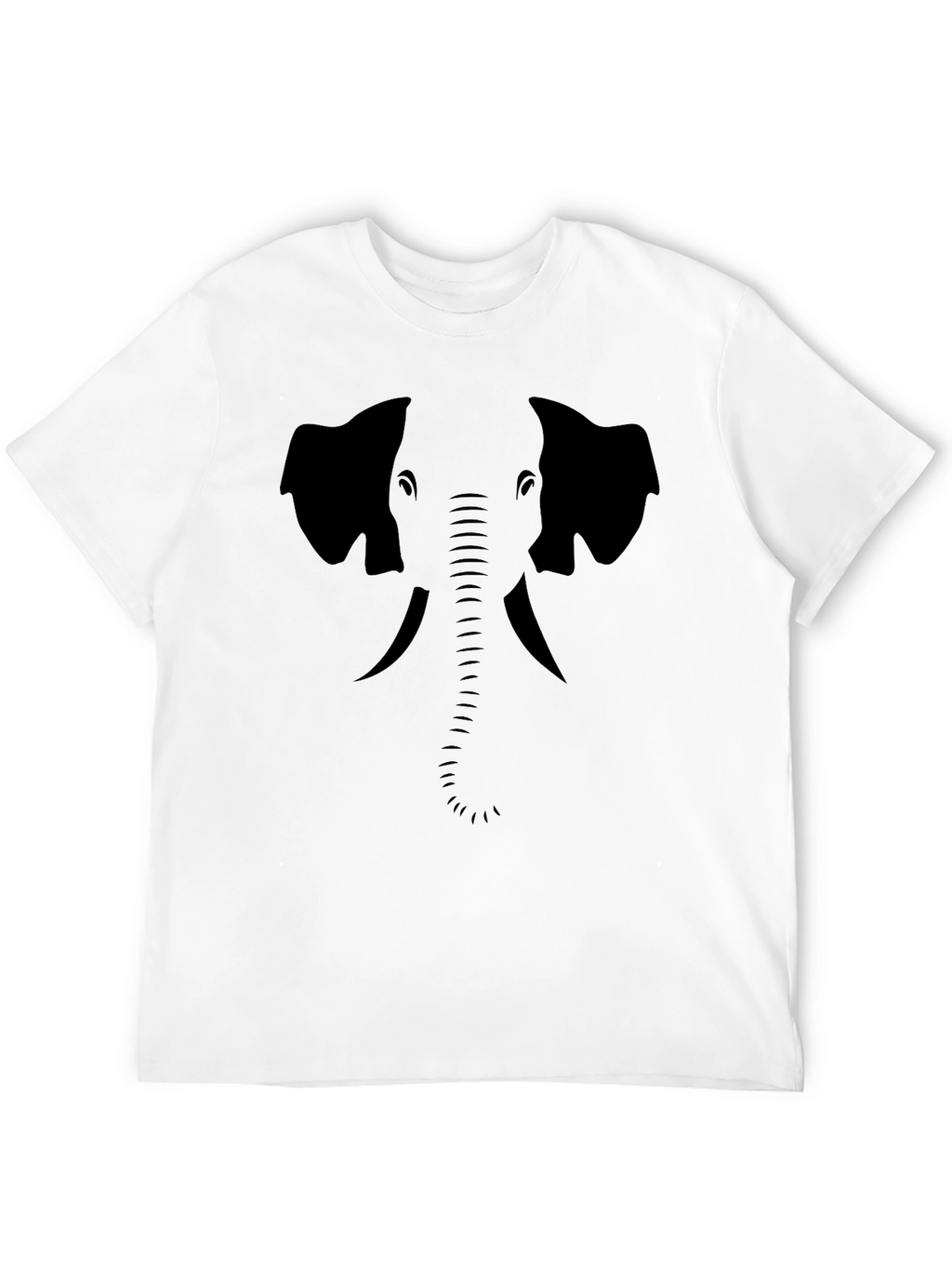 Elephant Silhouette Black T-Shirt - Stylish Animal Graphic Tee