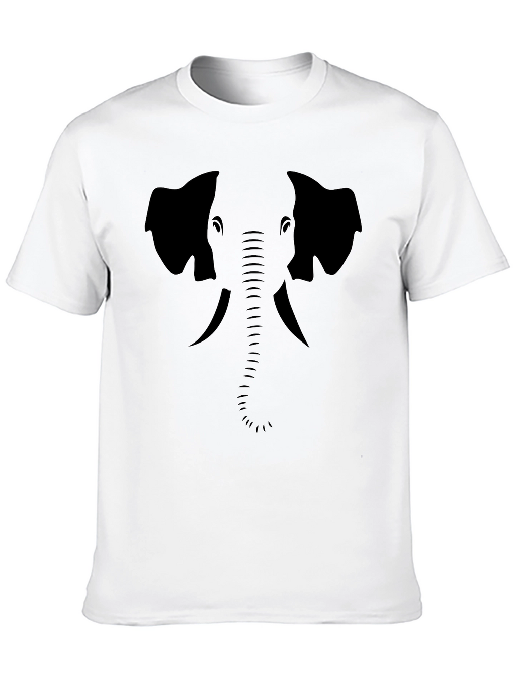 Elephant Silhouette Black T-Shirt - Stylish Animal Graphic Tee