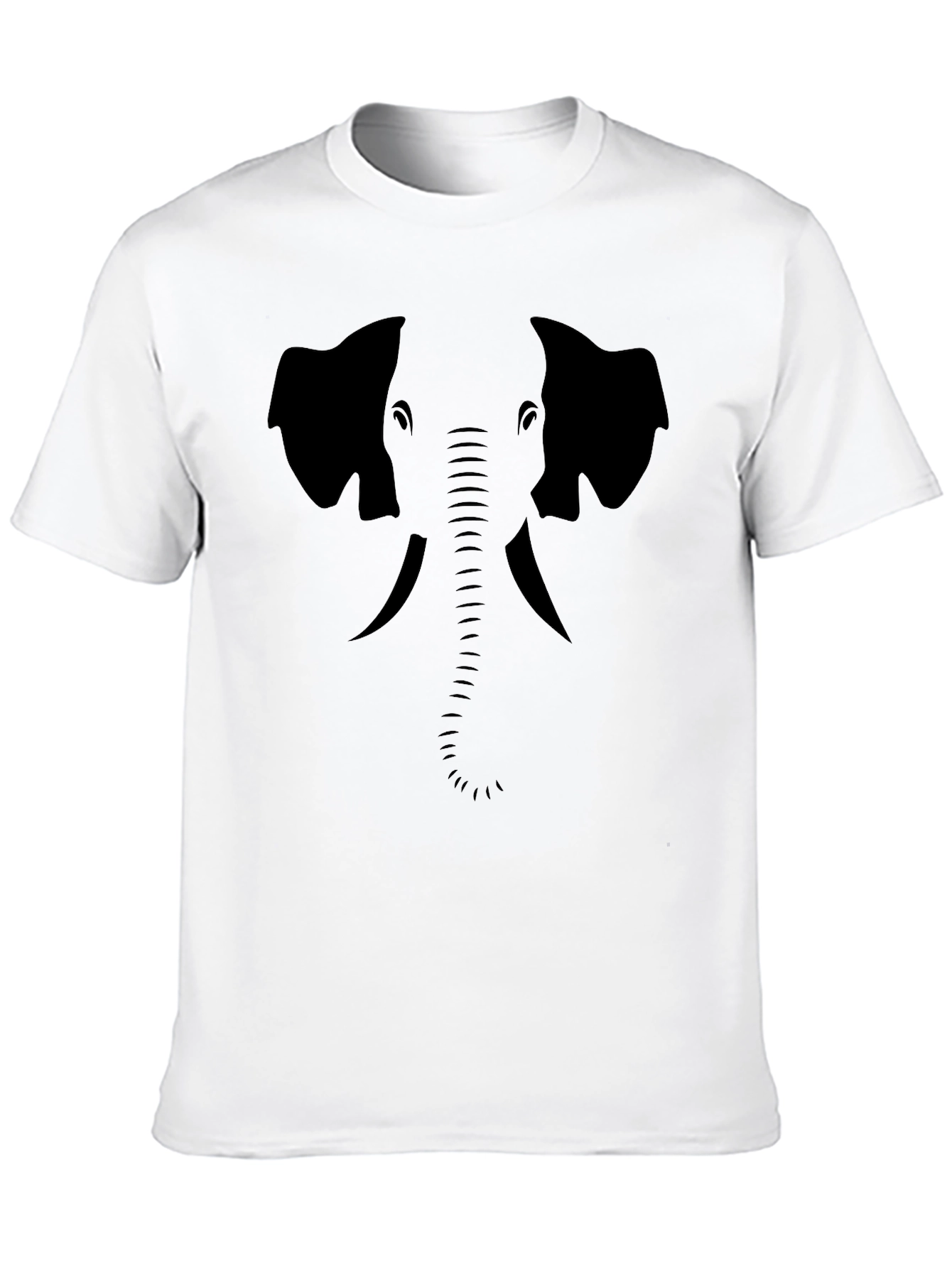 Elephant Silhouette Black T-Shirt - Stylish Animal Graphic Tee