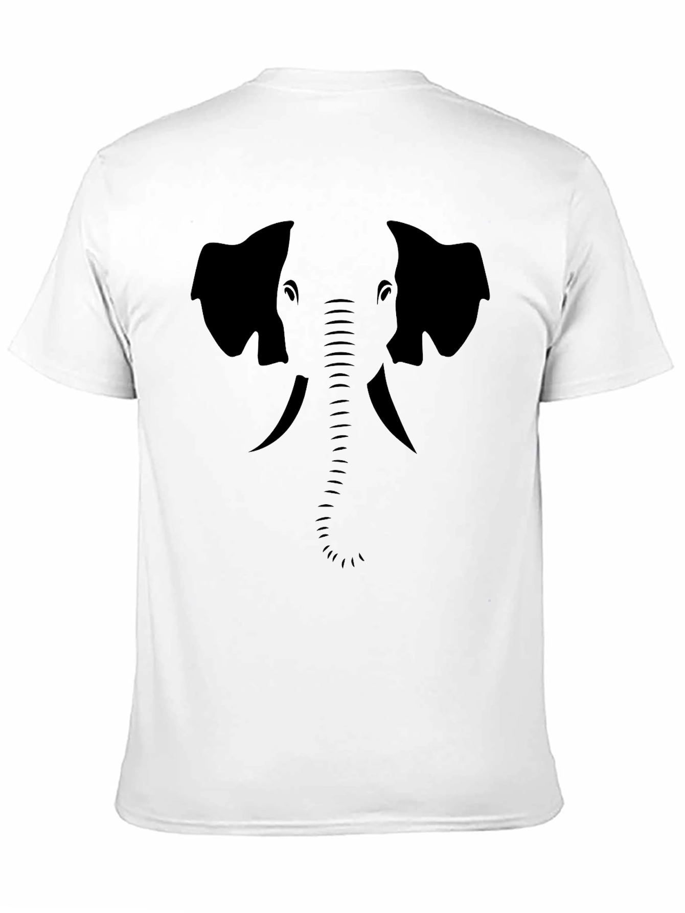 Elephant Silhouette Black T-Shirt - Stylish Animal Graphic Tee