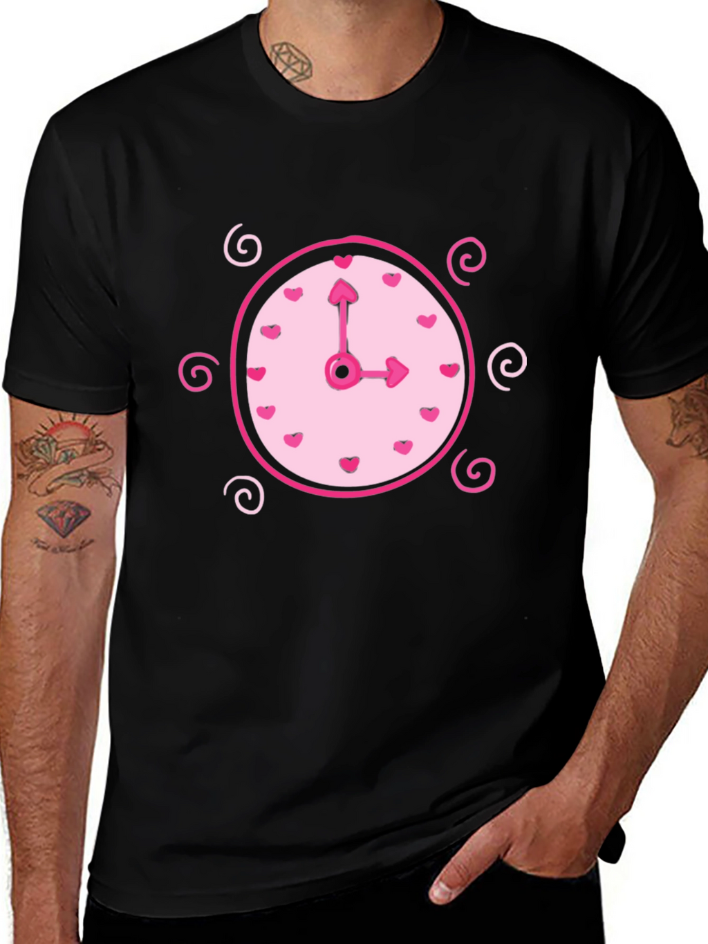 Whimsical Clock Heart T-Shirt