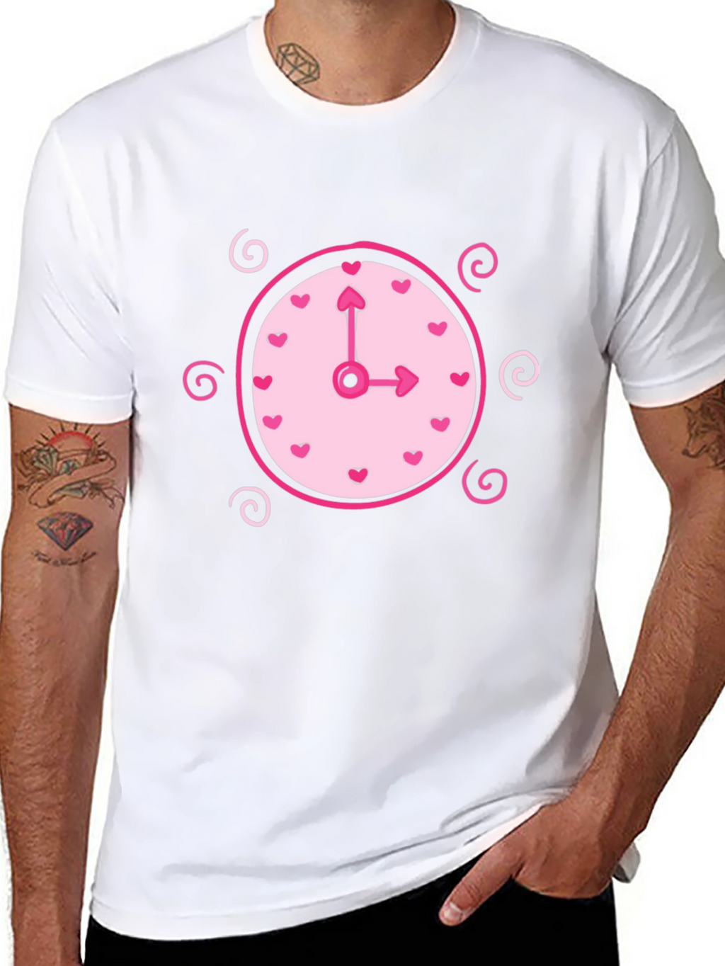 Whimsical Clock Heart T-Shirt
