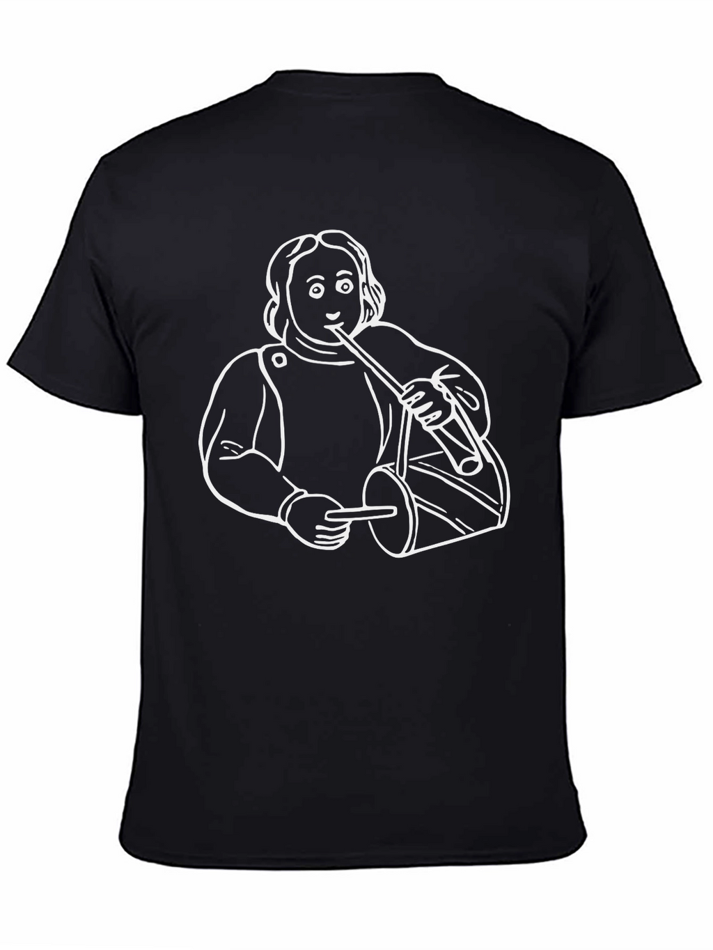 Funny Bard Drummer Black T-Shirt