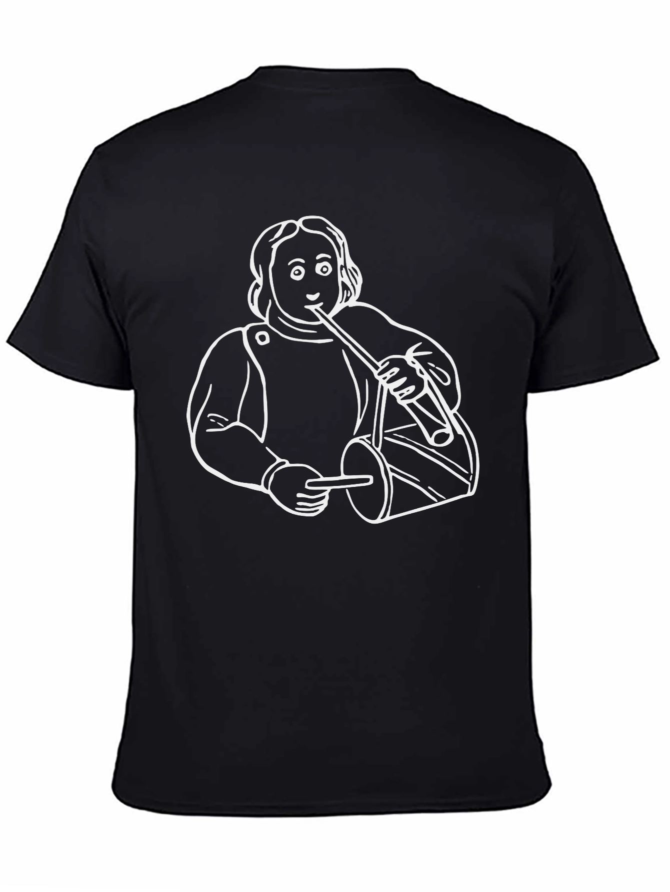Funny Bard Drummer Black T-Shirt