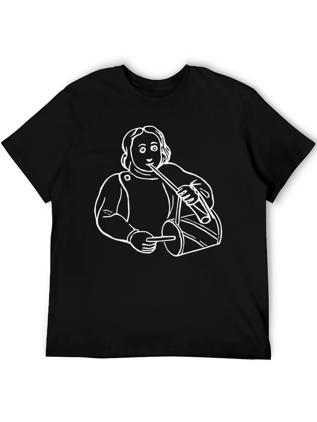 Funny Bard Drummer Black T-Shirt