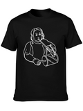 Funny Bard Drummer Black T-Shirt