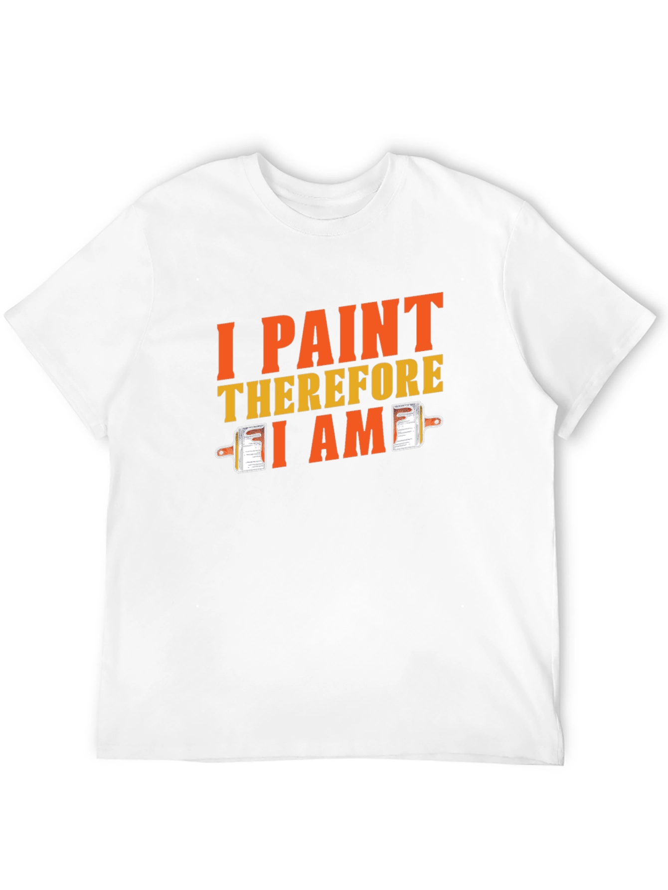 I Paint Therefore I Am Black Graphic T-Shirt