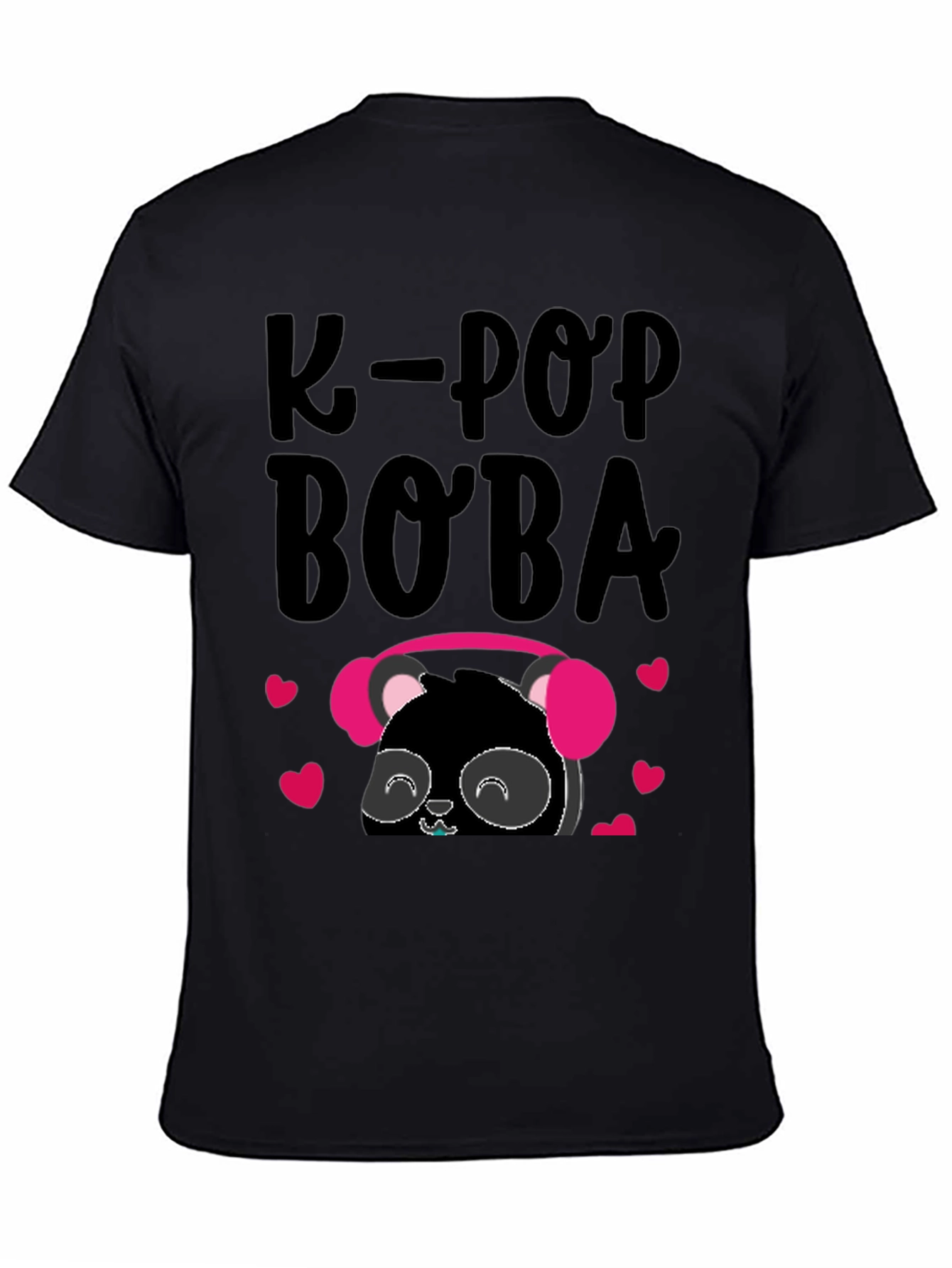 K-Pop Boba Panda Graphic T-Shirt