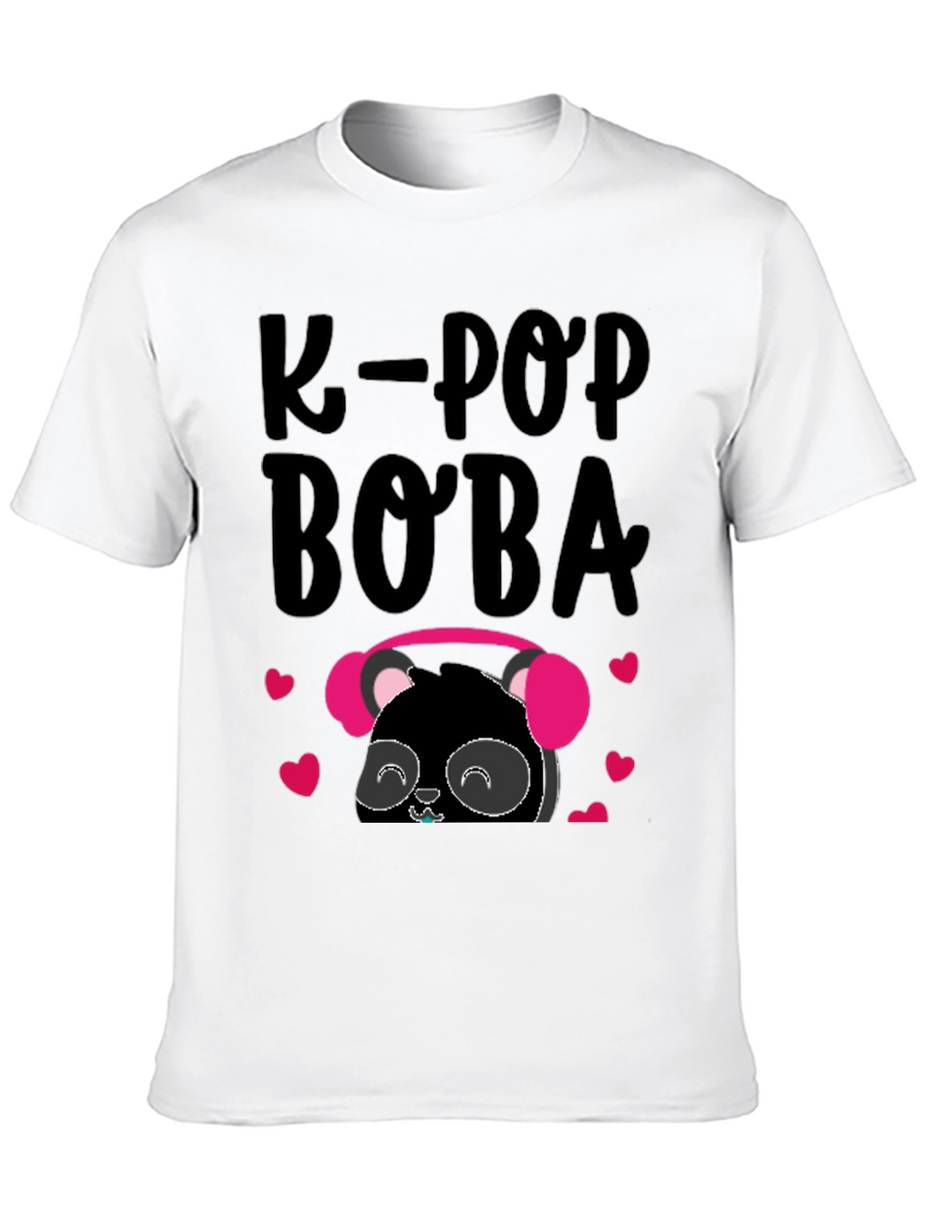K-Pop Boba Panda Graphic T-Shirt
