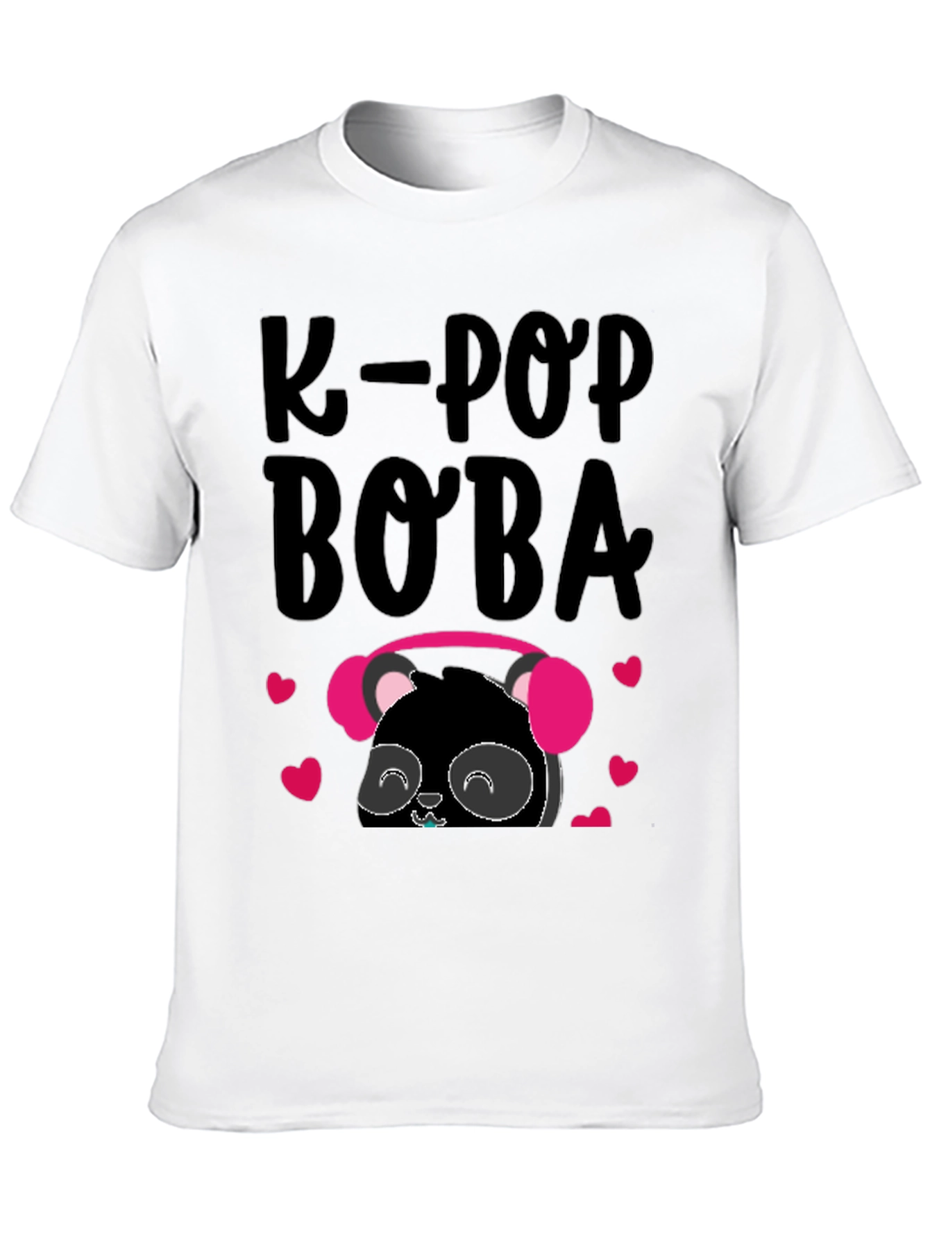 K-Pop Boba Panda Graphic T-Shirt