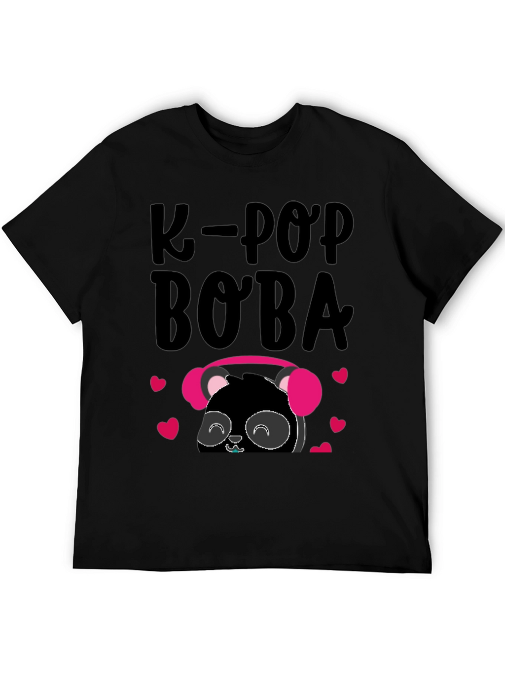 K-Pop Boba Panda Graphic T-Shirt