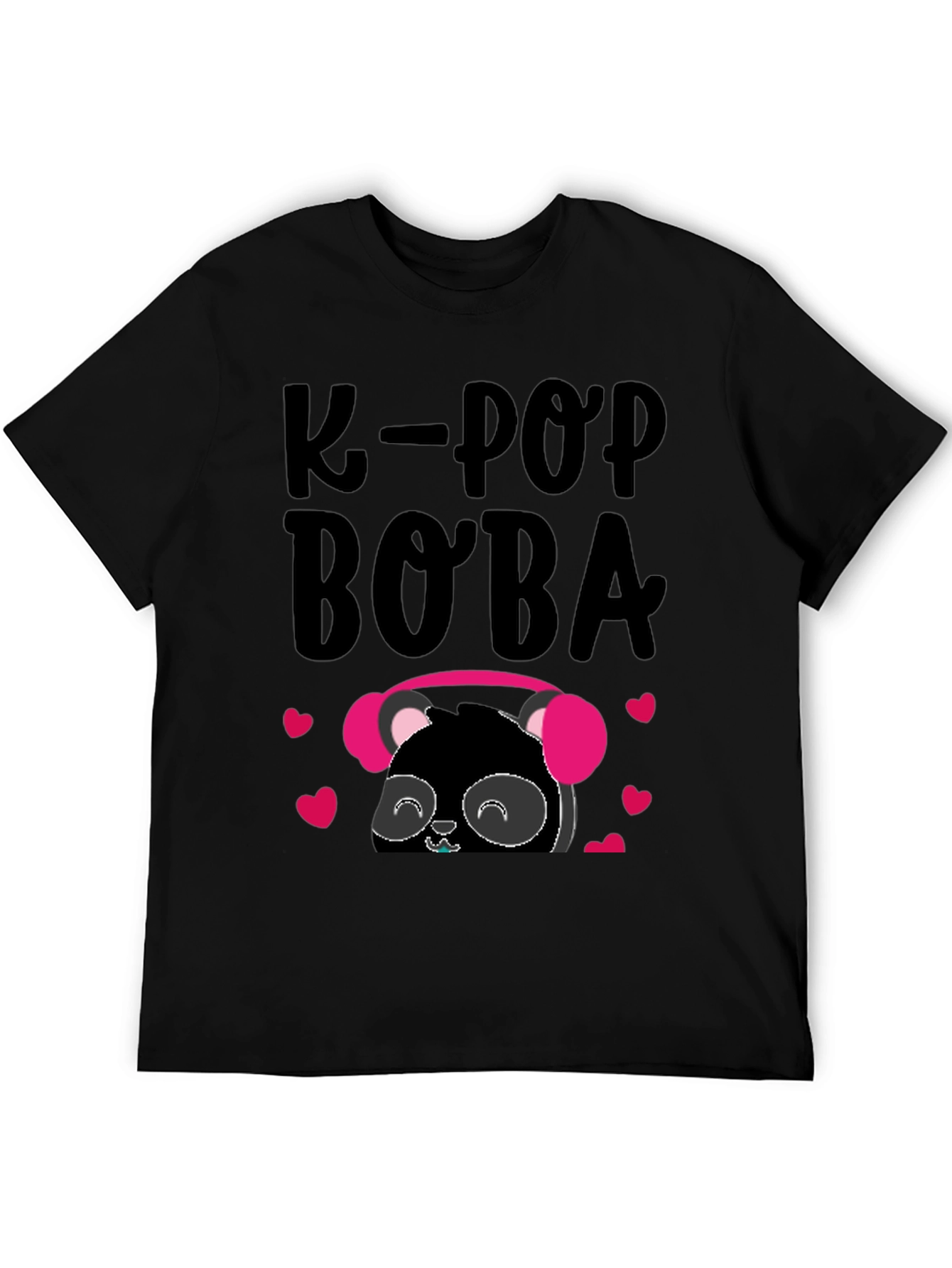 K-Pop Boba Panda Graphic T-Shirt