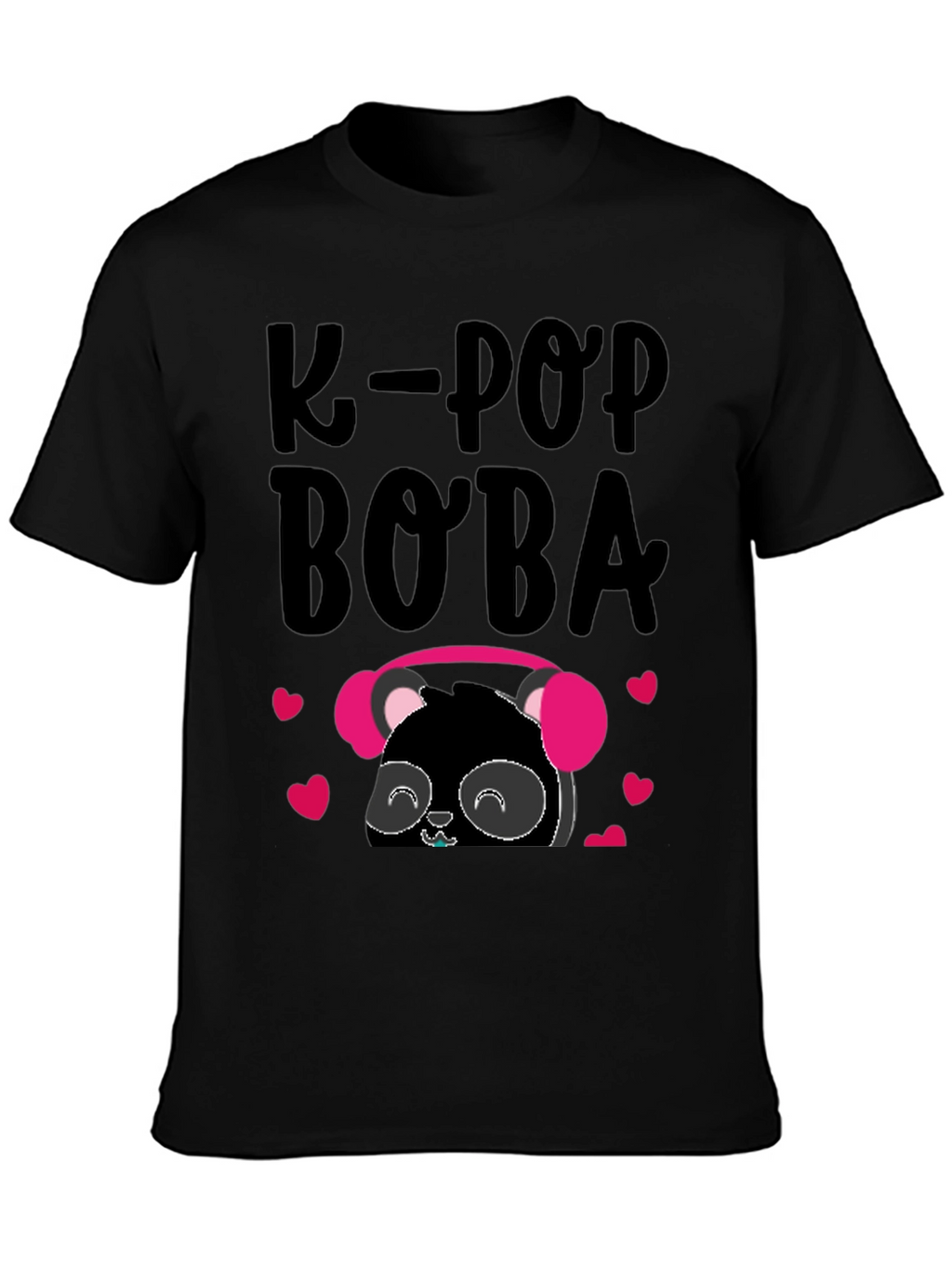 K-Pop Boba Panda Graphic T-Shirt