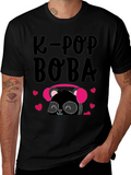 K-Pop Boba Panda Graphic T-Shirt