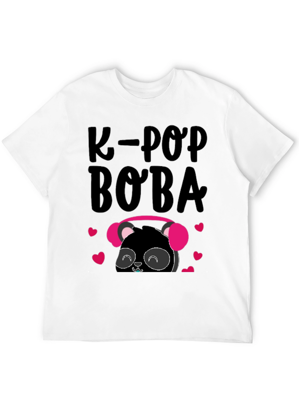 K-Pop Boba Panda Graphic T-Shirt
