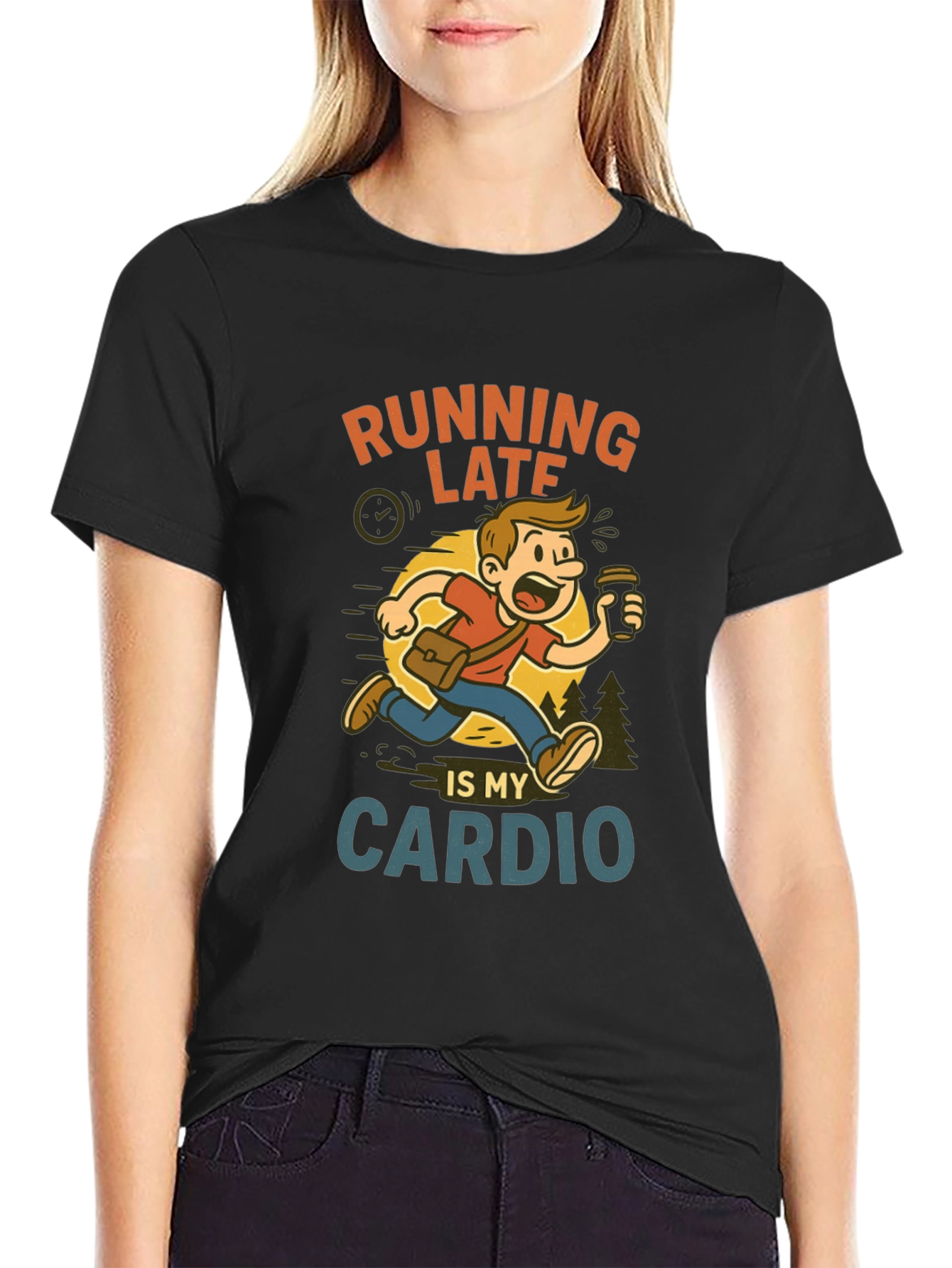 Running Late Cardio Graphic Tee