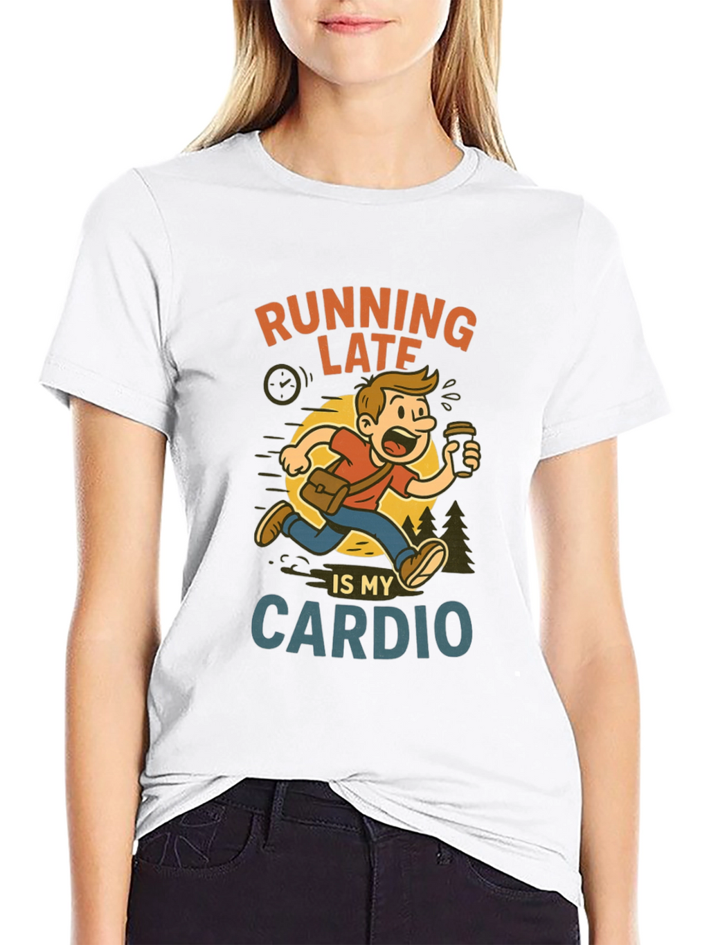 Running Late Cardio Graphic Tee