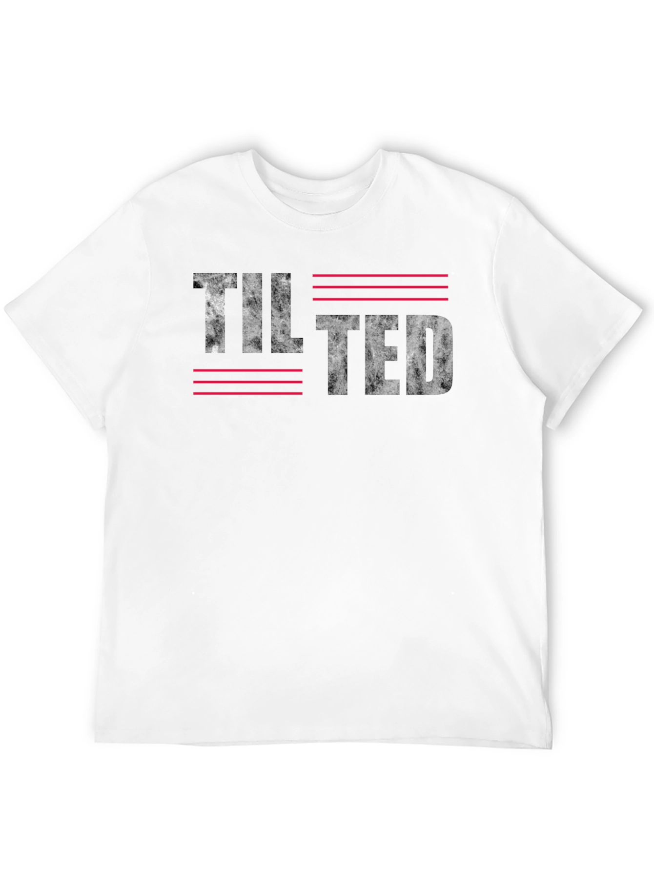 Tilted Graphic Print Black Casual T-Shirt