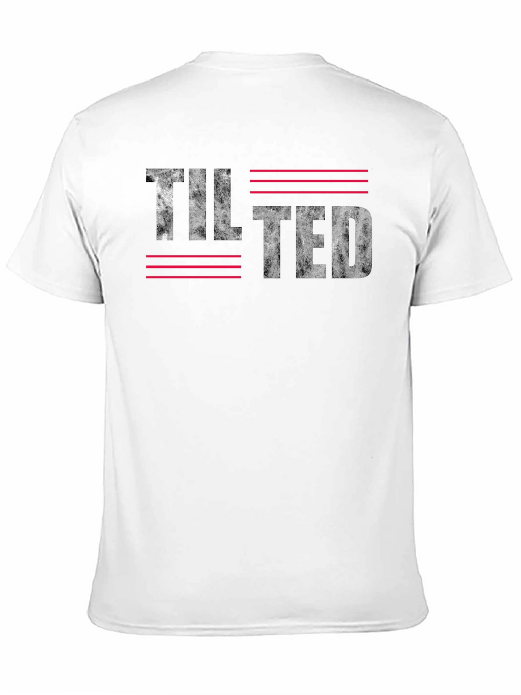 Tilted Graphic Print Black Casual T-Shirt