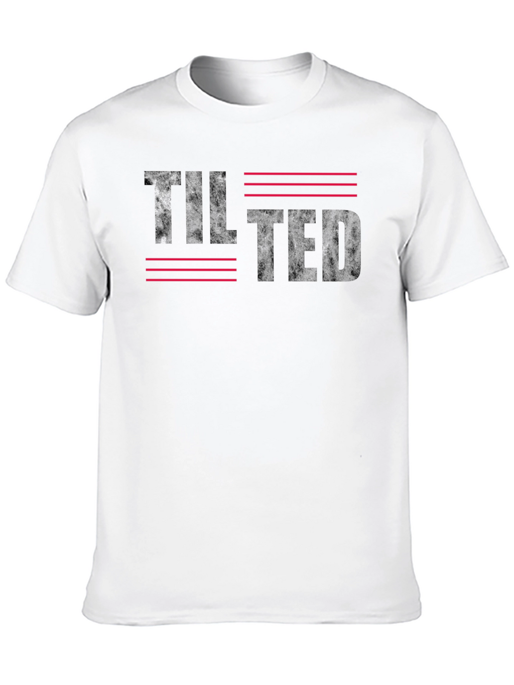 Tilted Graphic Print Black Casual T-Shirt