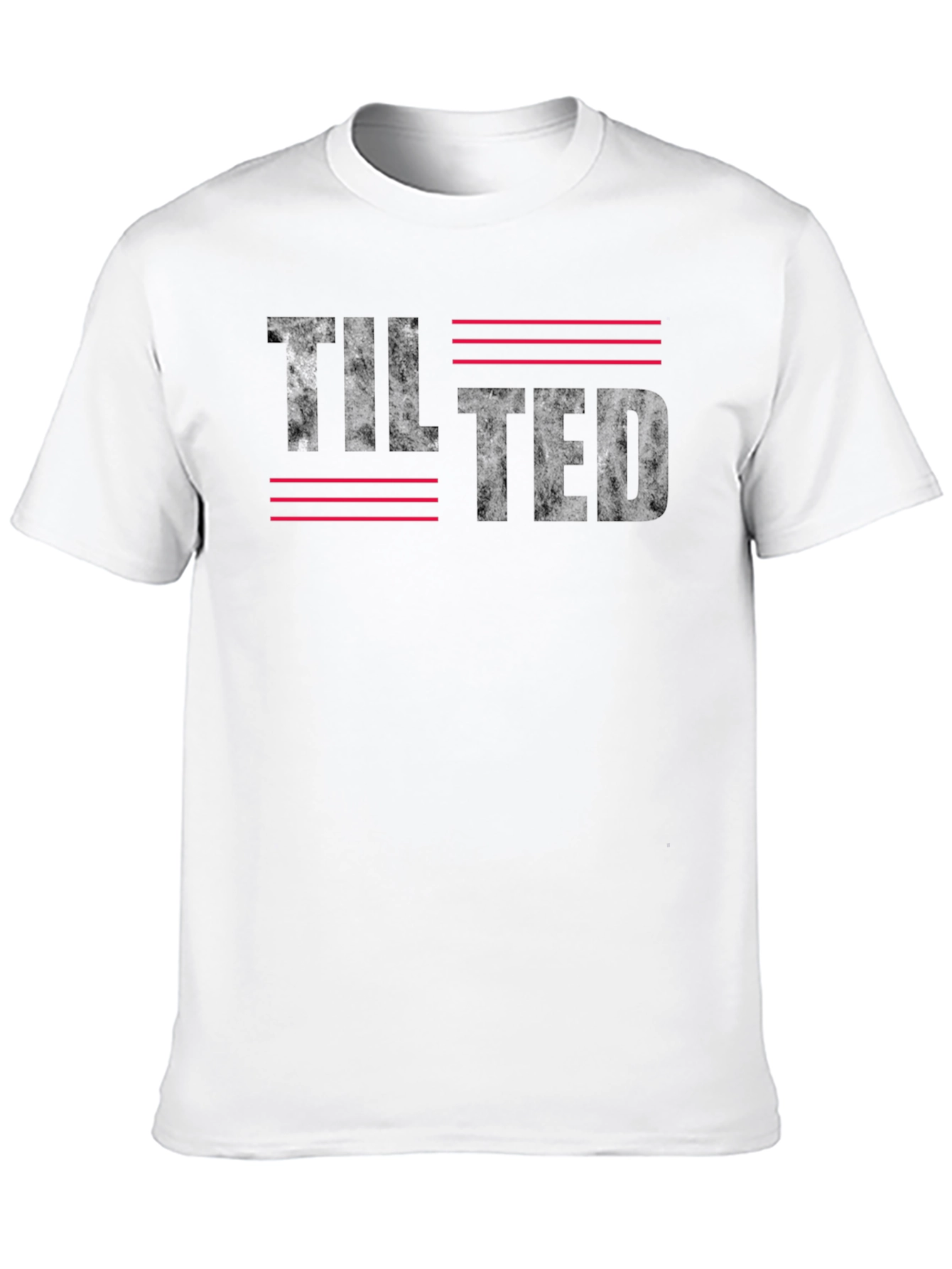 Tilted Graphic Print Black Casual T-Shirt
