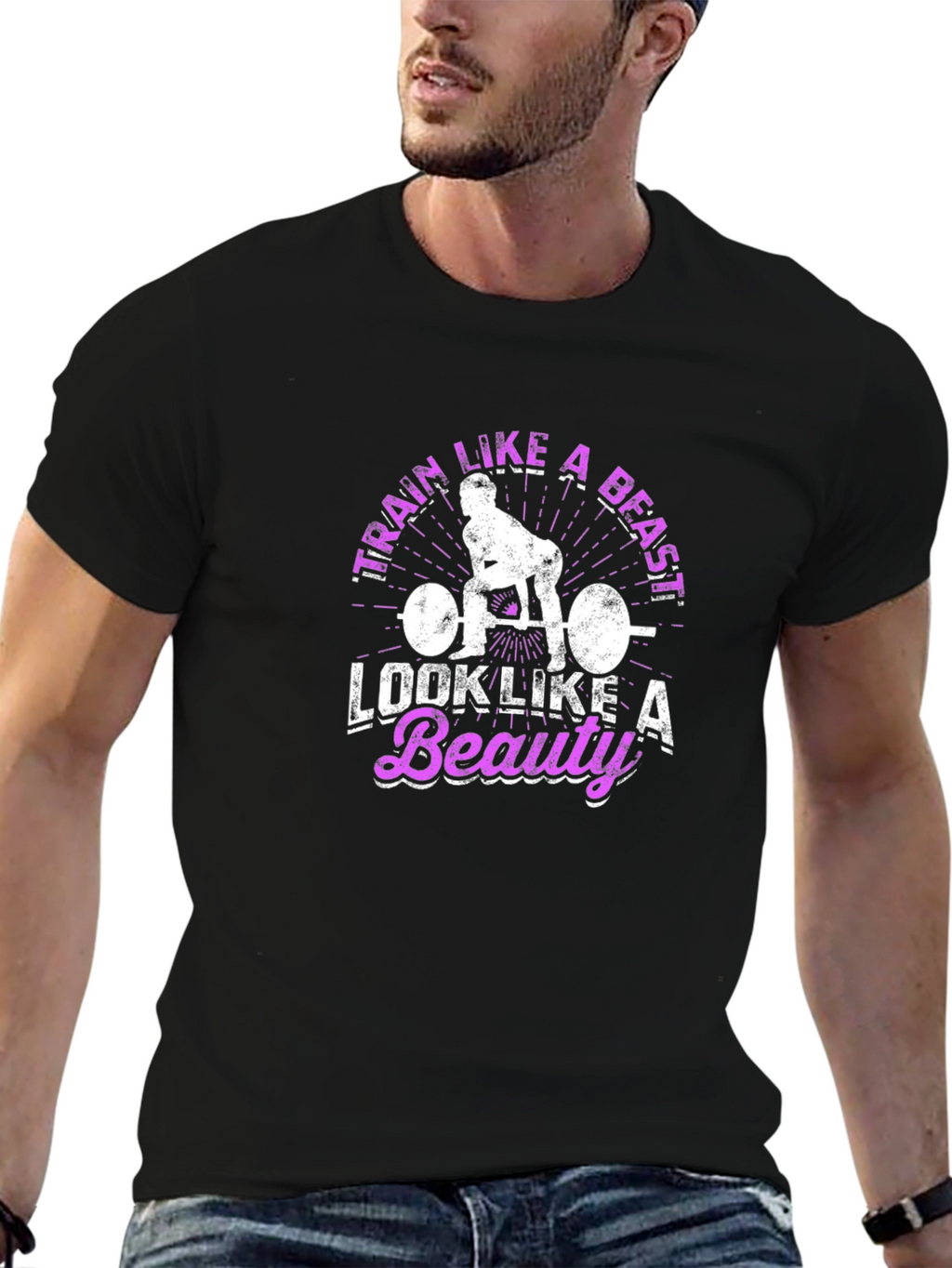 Train Like A Beast T-Shirt - Workout Motivation