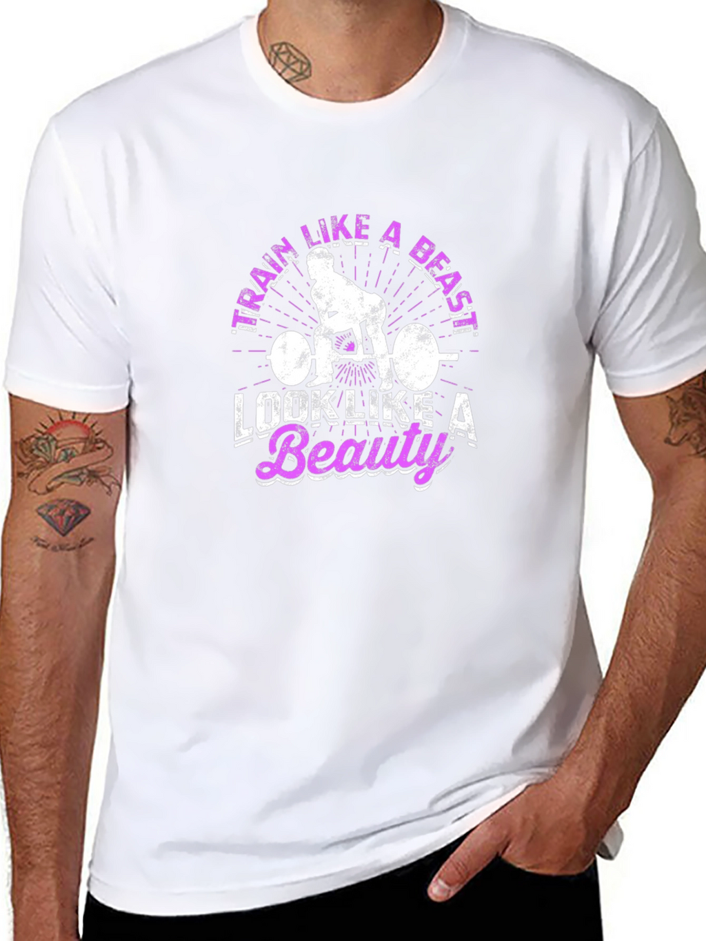 Train Like A Beast T-Shirt - Workout Motivation